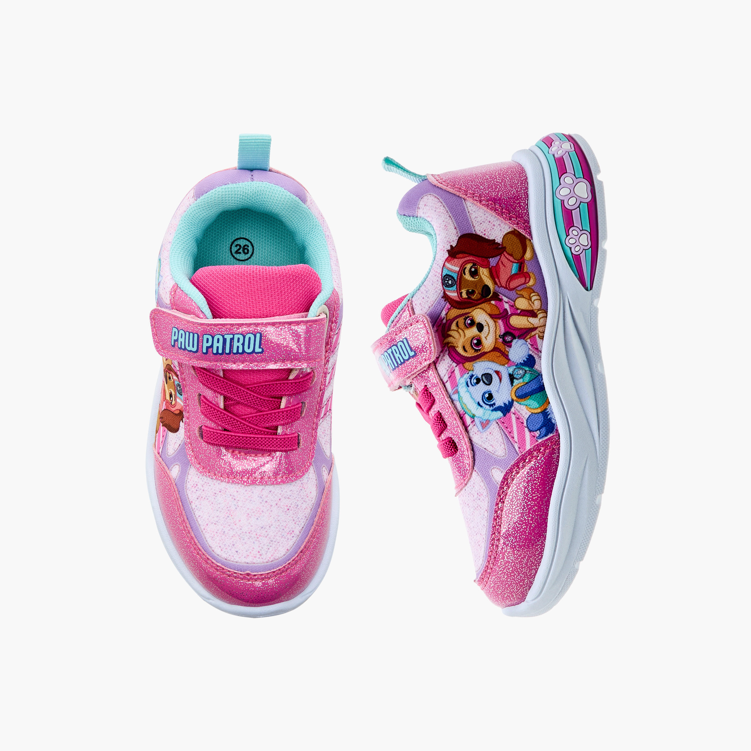 حذاء سنيكرز بشريط إغلاق لاصق وضوء وطبعات باو باترول-girls-shoes-sneakers-image-1