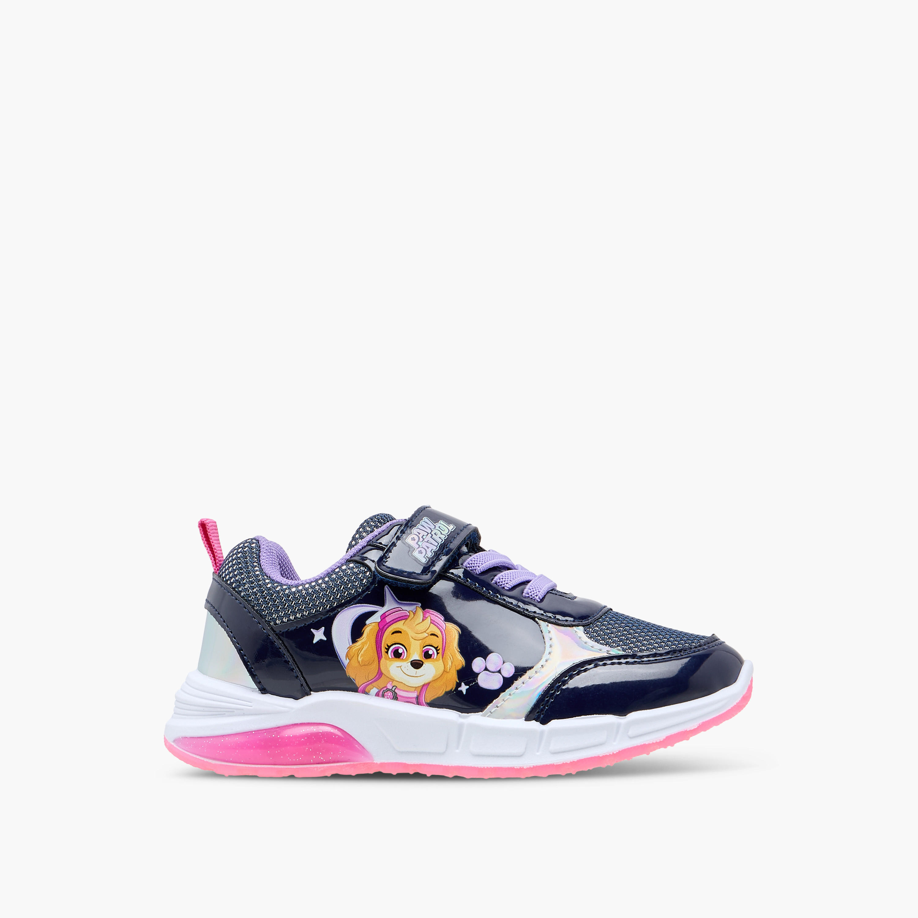 حذاء سنيكرز مضيء بطبعات باو باترول سكاي مع شريط إغلاق لاصق-girls-shoes-sneakers-image-2