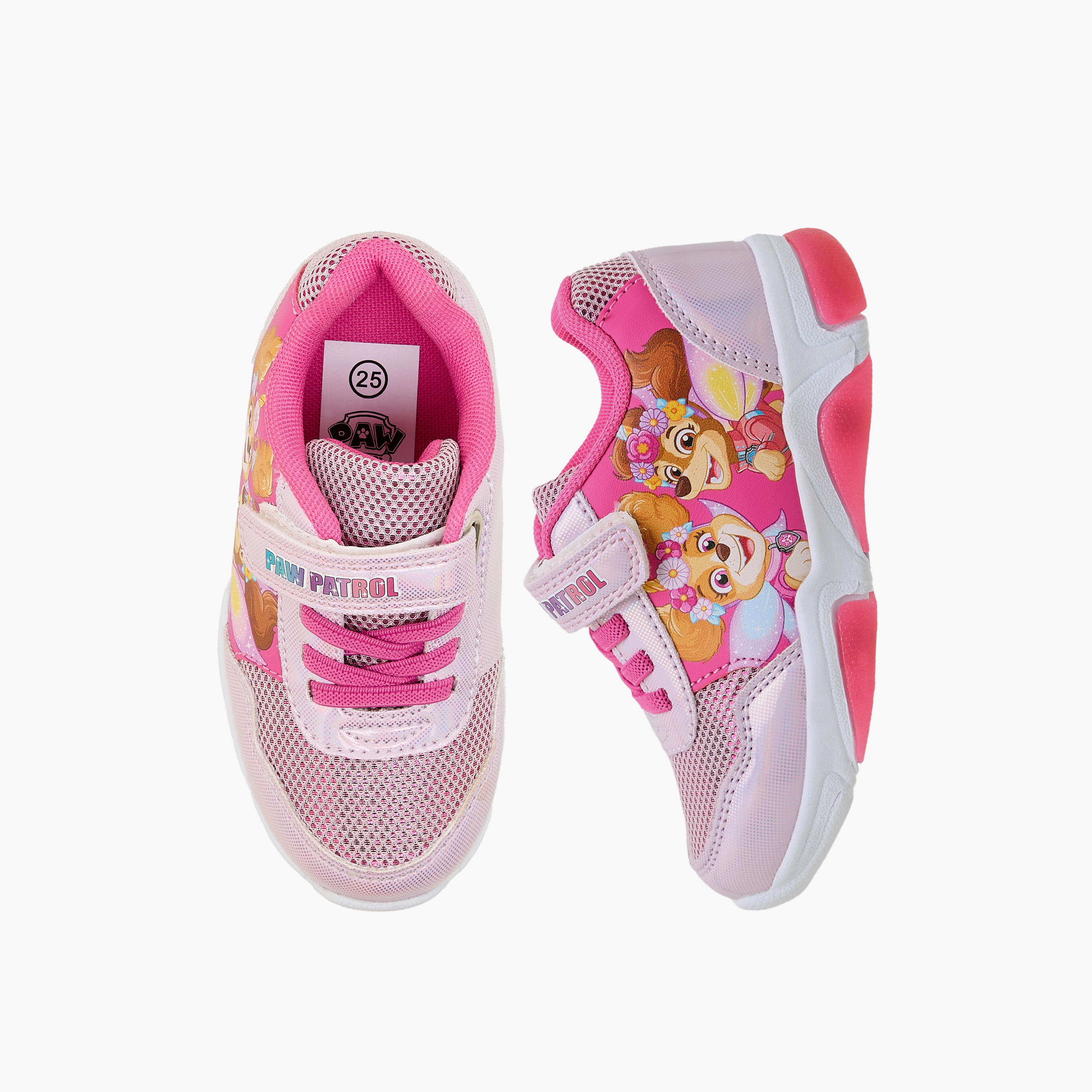 حذاء سنيكرز مضيء بشريط إغلاق لاصق للبنات من باو باترول-girls-shoes-sneakers-image-1