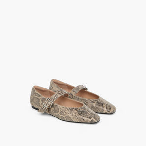 Celeste Women's Animal Print Ballerina Shoes with Buckle Closure-women-image-1