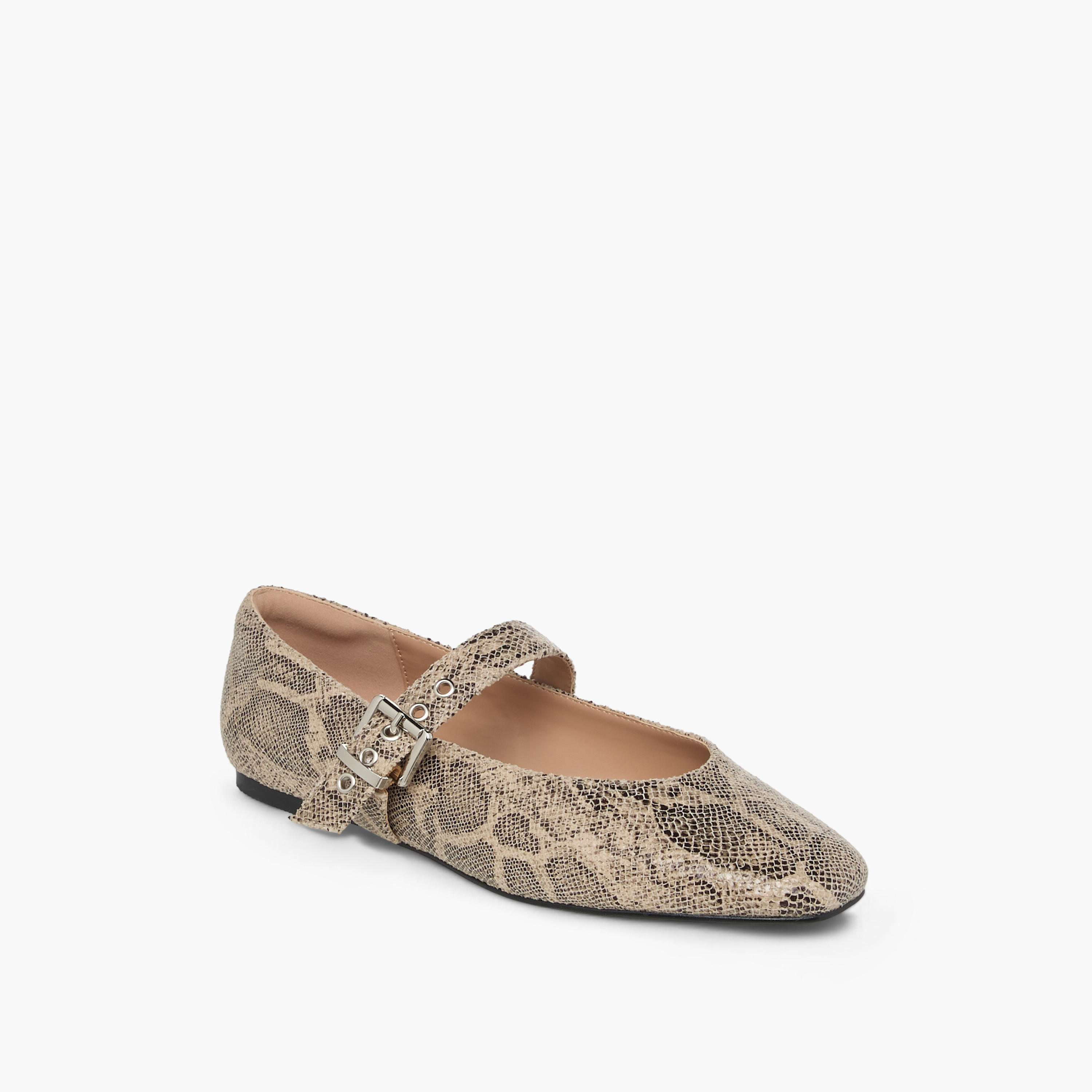 Celeste Women's Animal Print Ballerina Shoes with Buckle Closure-women-shoes-ballerinas-image-2