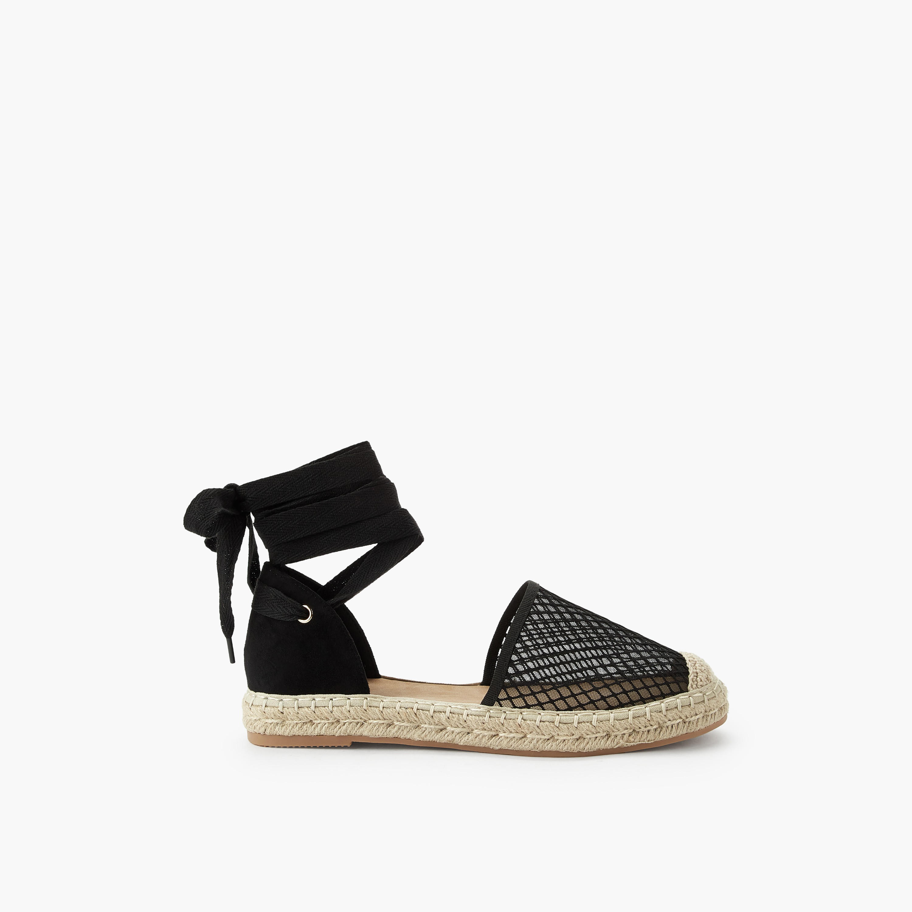 حذاء إسبادريل شبكي بحزام كاحل للبنات من بيبرمينت-women-shoes-flats-espadrilles-image-3