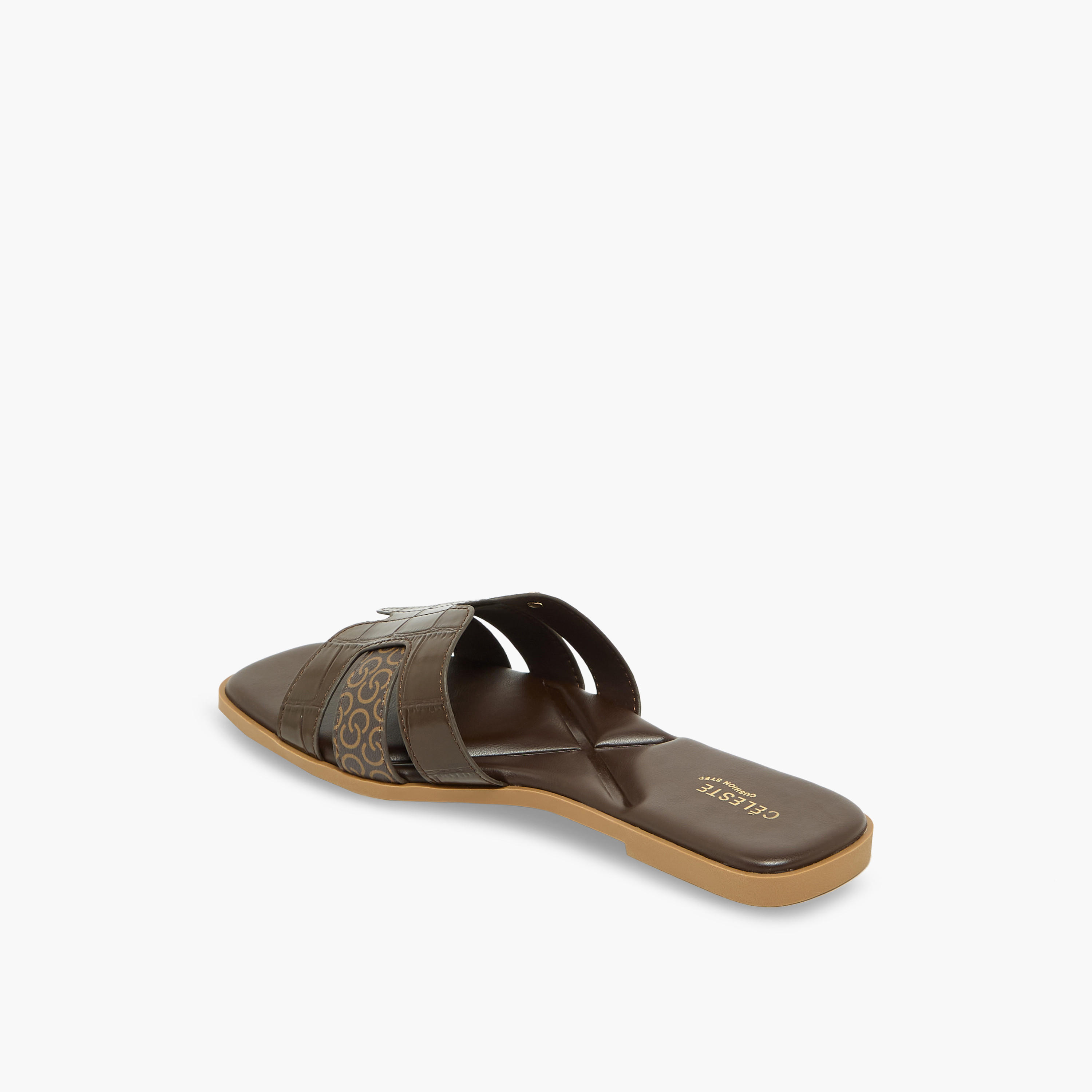 صندل نسائي بطبعة المونوغرام من سيليست-women-shoes-sandals-flats-image-5