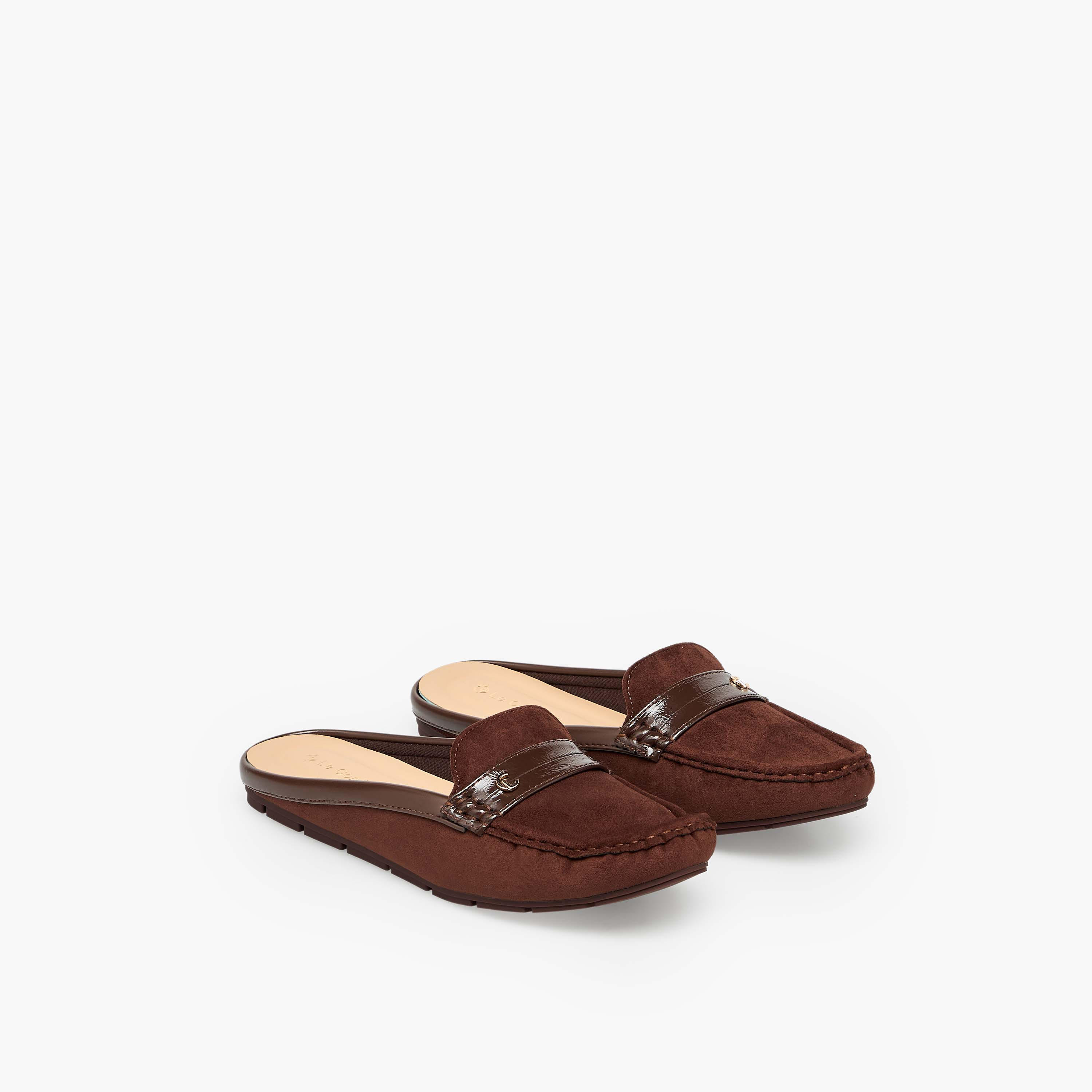 Le Confort Women Suede Slip-On Mules-women-shoes-flats-mules-image-1