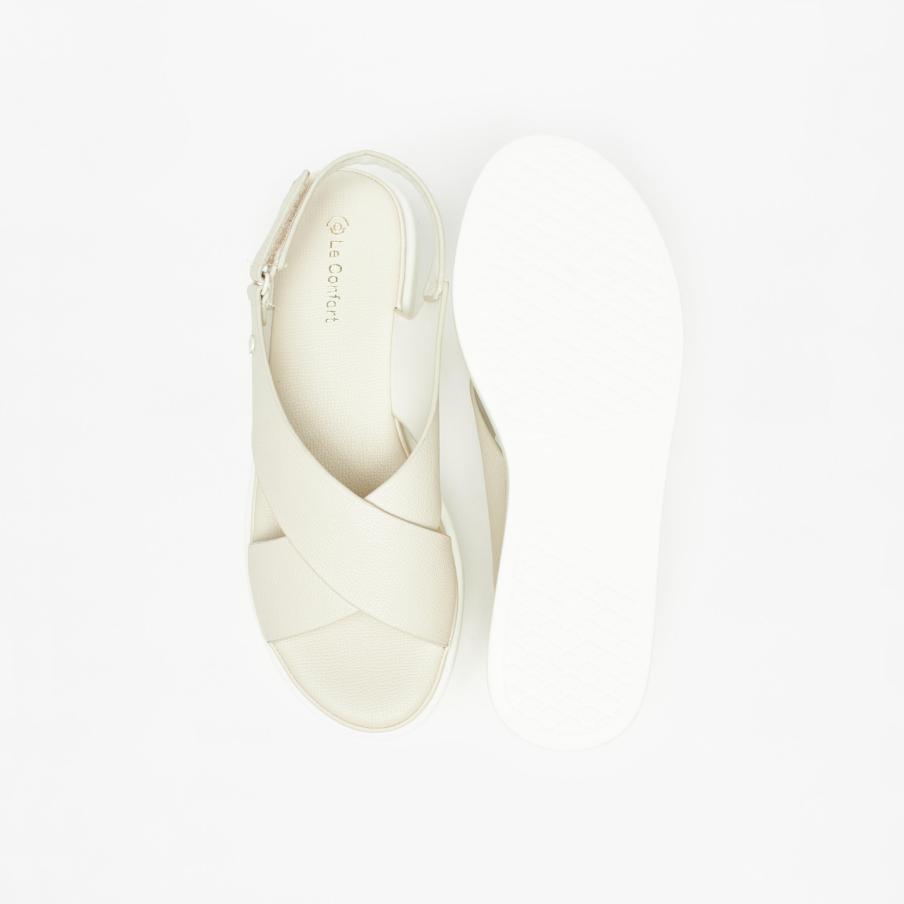 Le Confort Textured Hook & Loop Comfort Sandals-women-shoes-flats-sandals-image-4