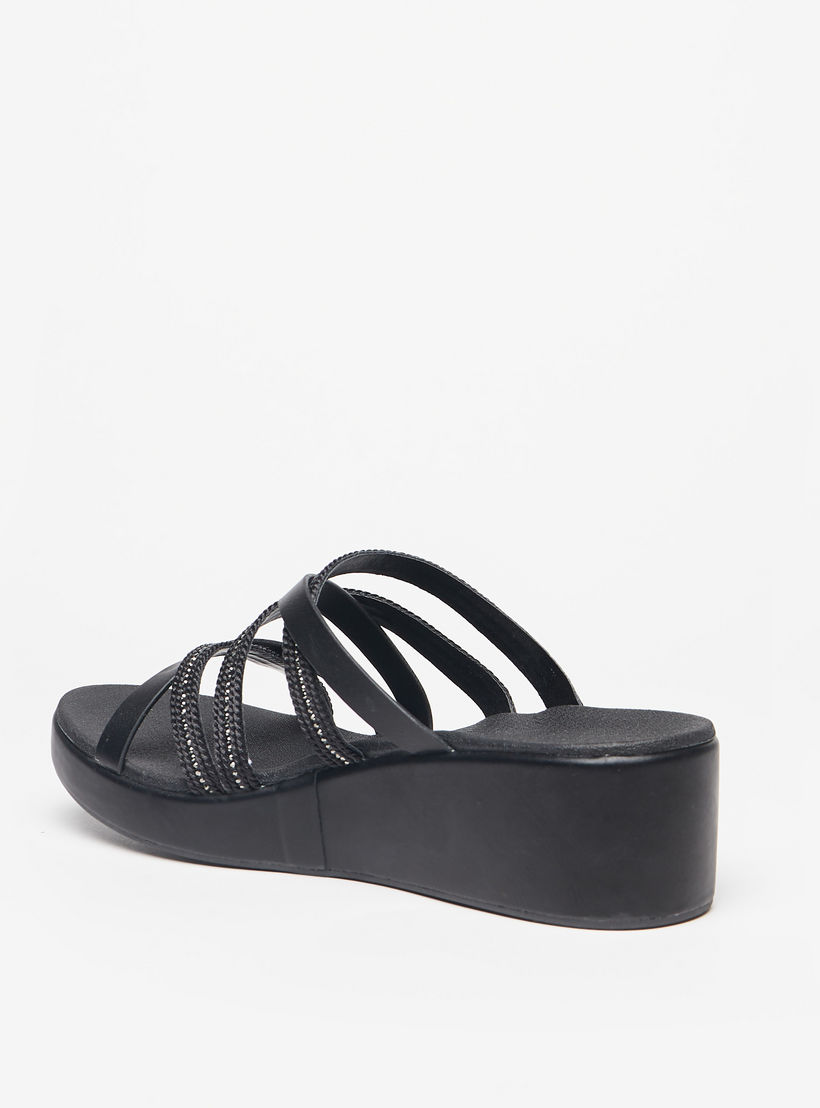 Le Confort Embellished Strappy Slip-On Sandals with Wedge Heels-women-shoes-heels-image-2
