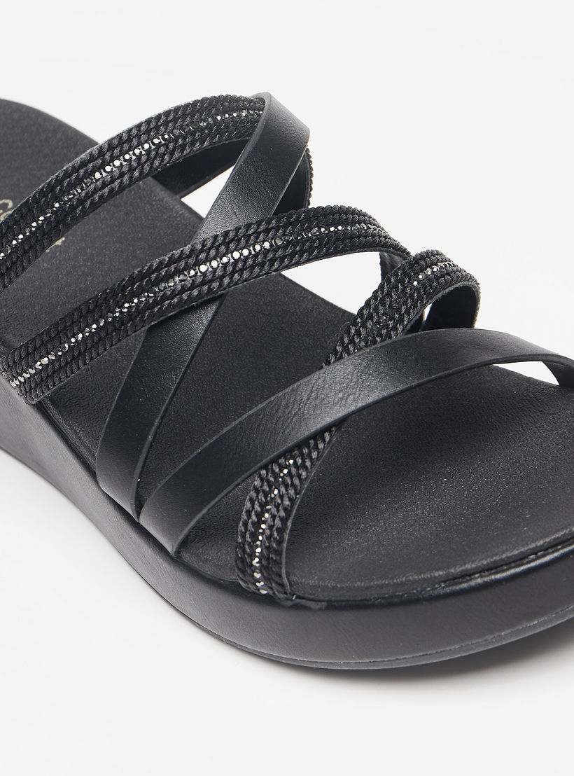 Le Confort Embellished Strappy Slip-On Sandals with Wedge Heels-women-shoes-heels-image-5