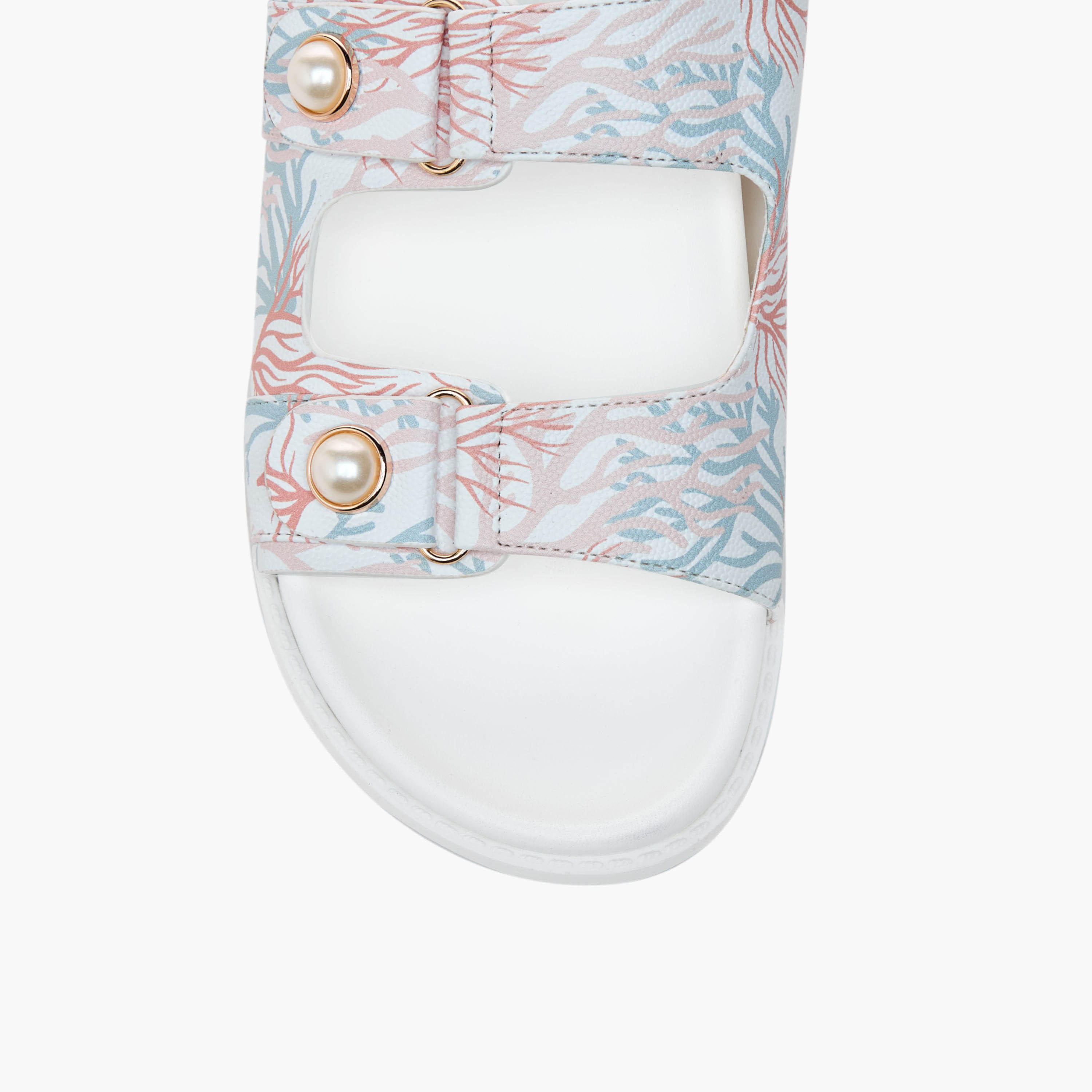 صندل مسطح سهل الارتداء بتزيينات لؤلؤ وطبعات من فلورا بيلا-women-shoes-flats-sandals-image-3