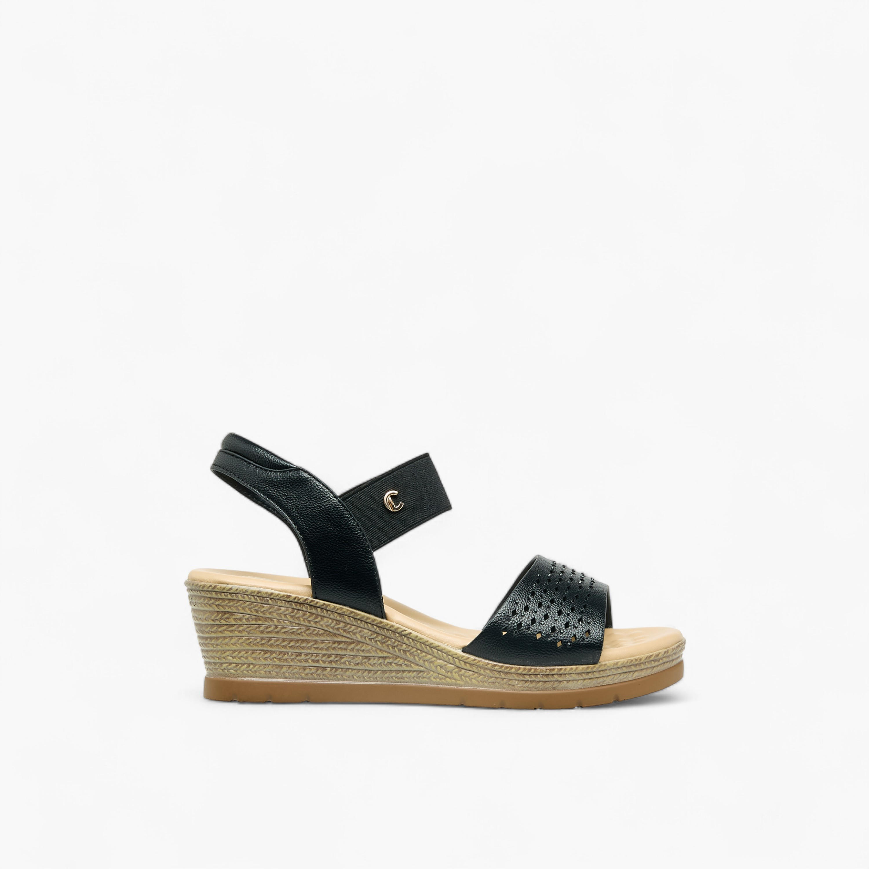 صندل بحزام خلفي وكعب ويدج للنساء من لو كونفورت-women-shoes-sandals-heeled-image-3