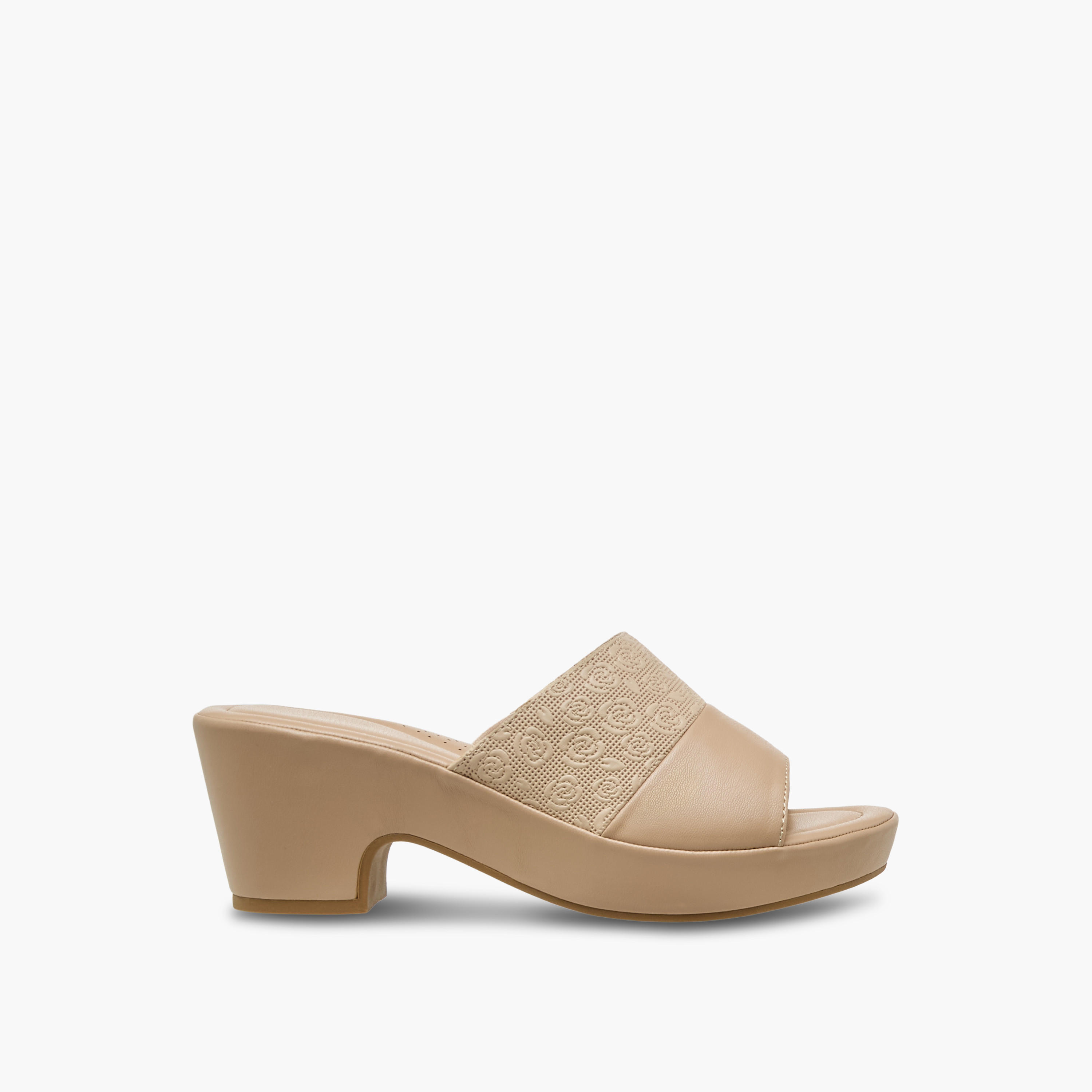 صندل بارز الملمس بكعب سميك للنساء من فلورا بيلا-women-shoes-sandals-heeled-image-3