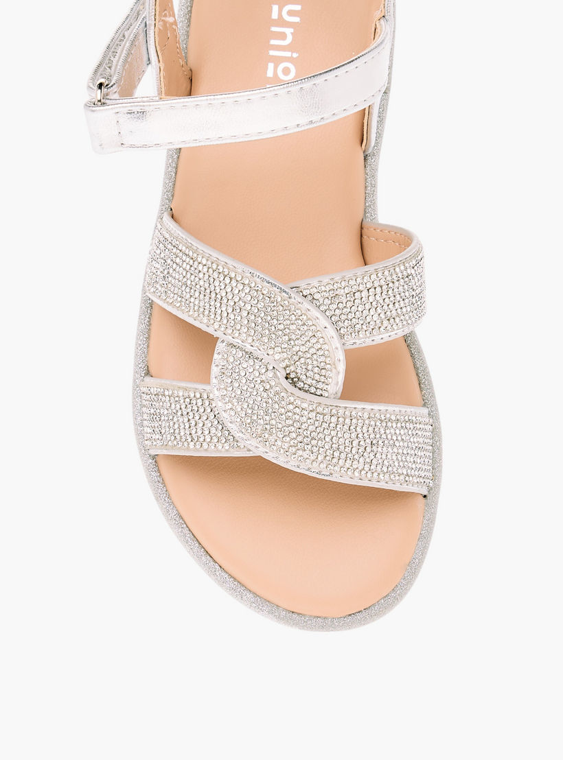 صندل مسطح مزيّن بشريط إغلاق من جونيورز-girls-shoes-sandals-image-4