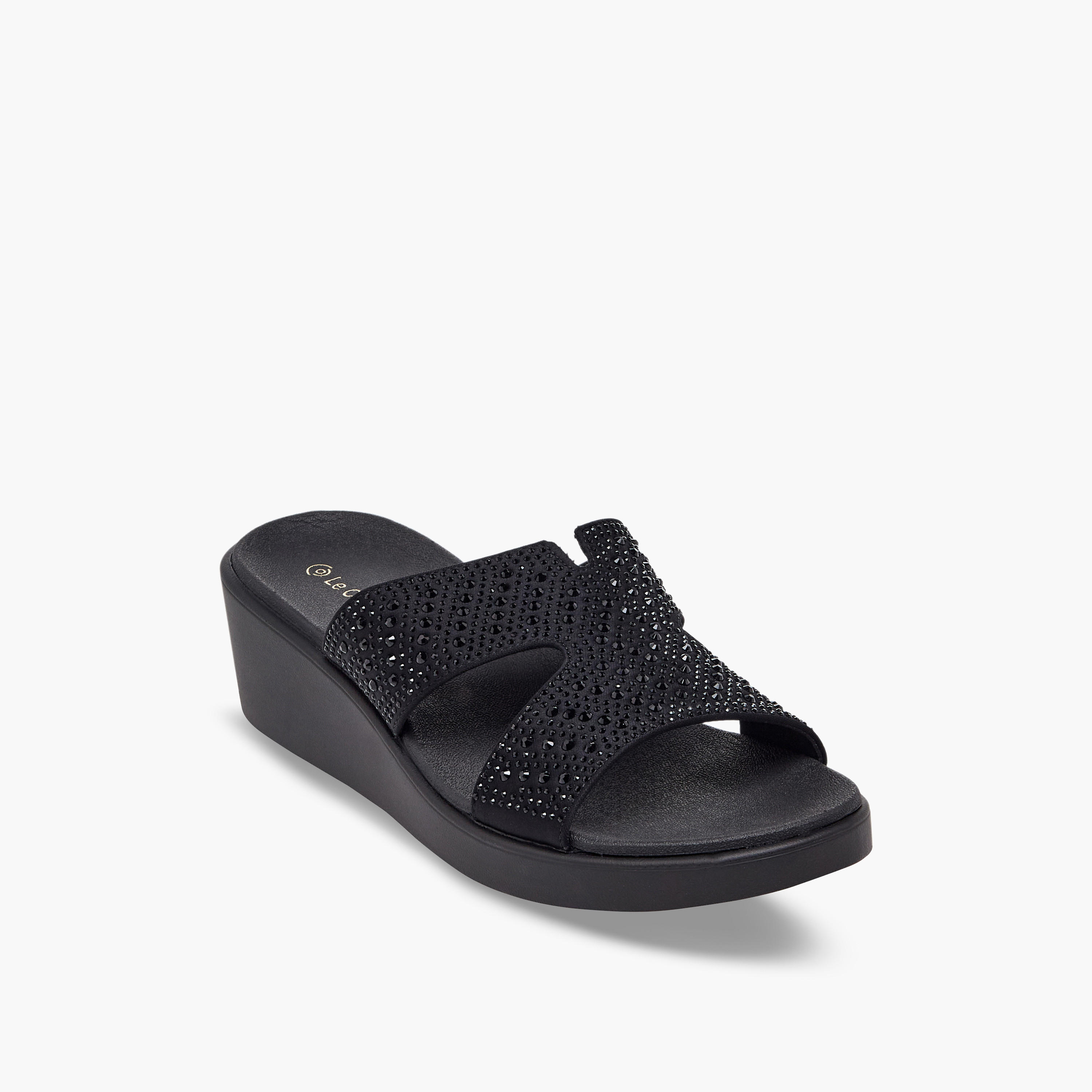Le Confort Women Embellished Wedge Heel Comfort Sandals-women-shoes-sandals-heeled-image-2