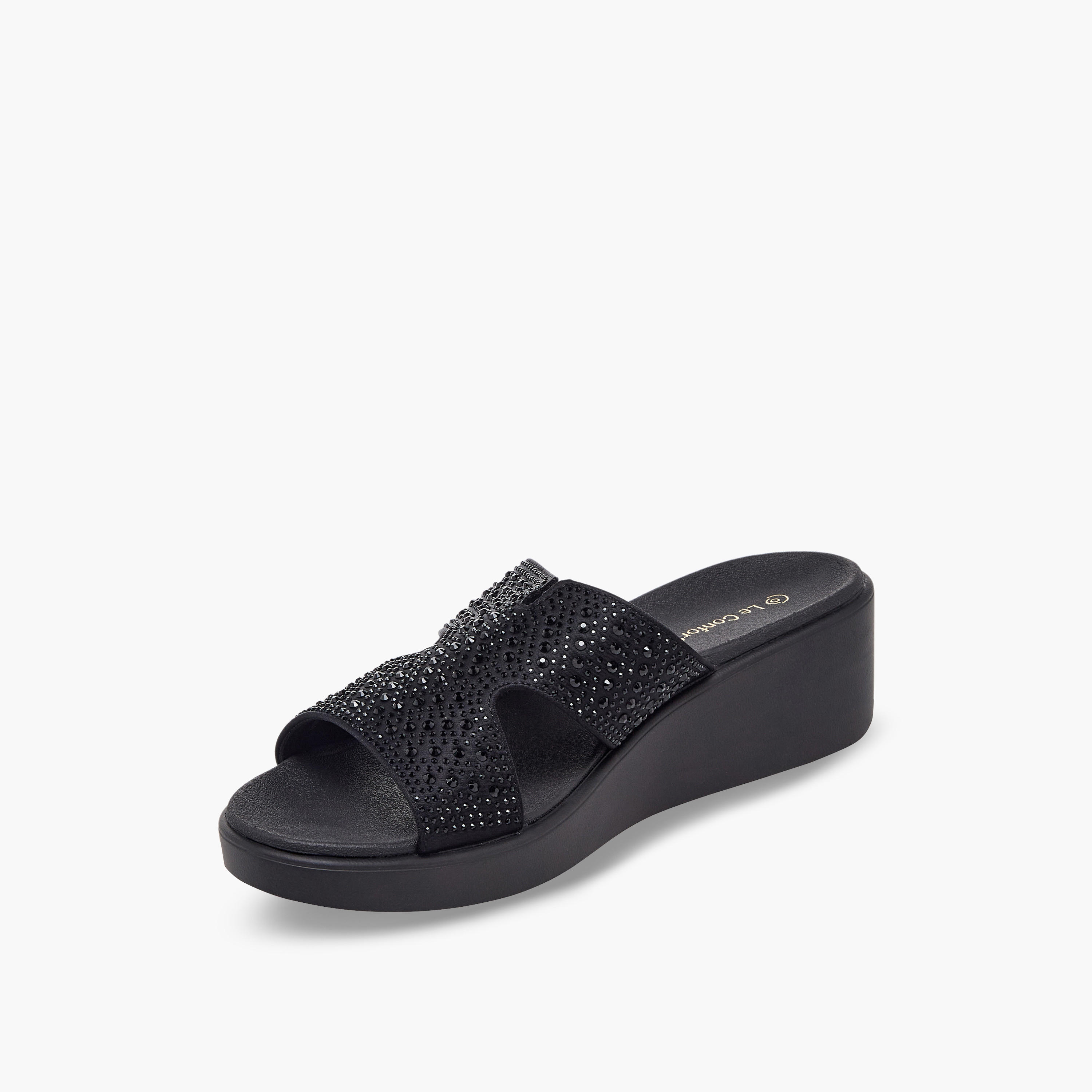 Le Confort Women Embellished Wedge Heel Comfort Sandals-women-shoes-sandals-heeled-image-4