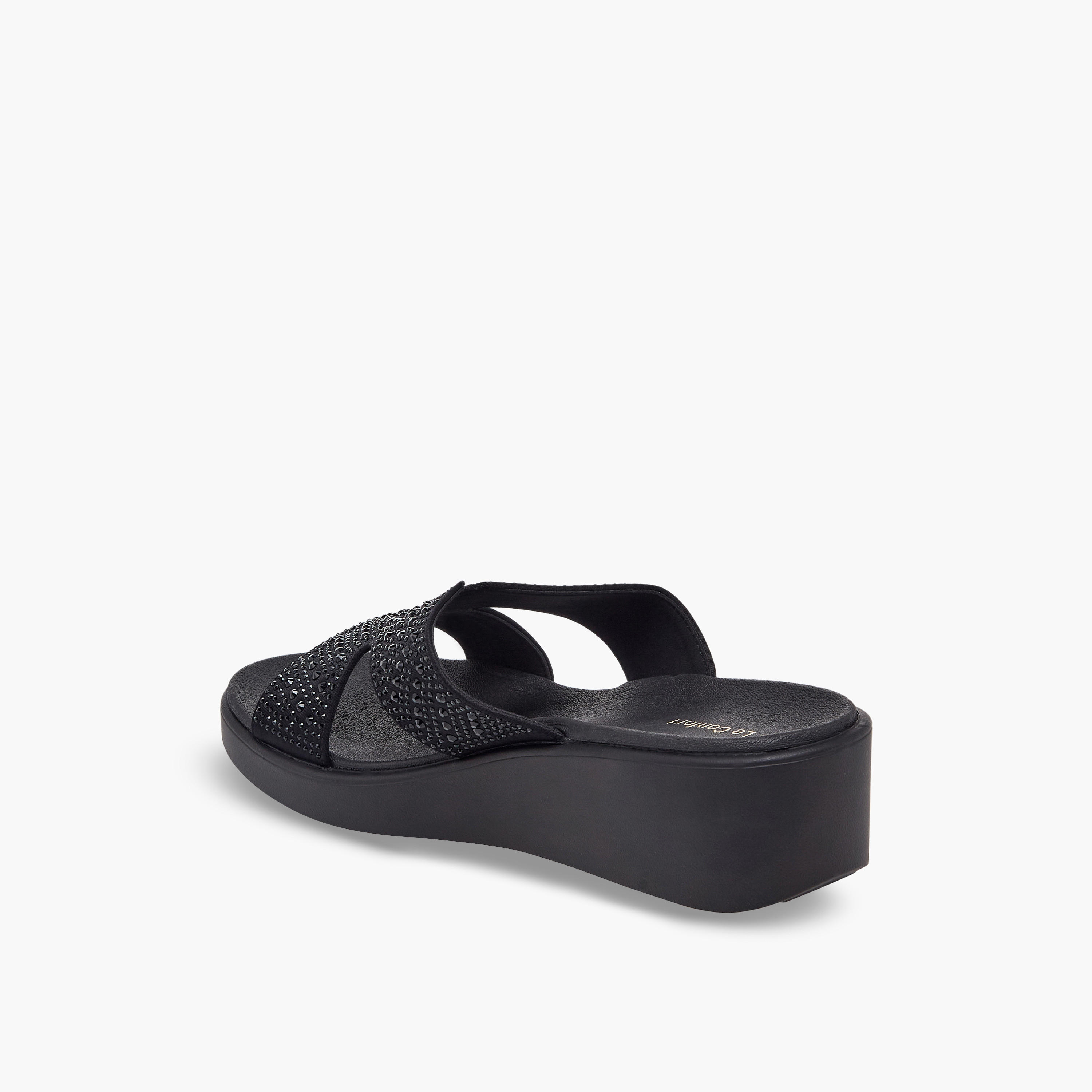 Le Confort Women Embellished Wedge Heel Comfort Sandals-women-shoes-sandals-heeled-image-5