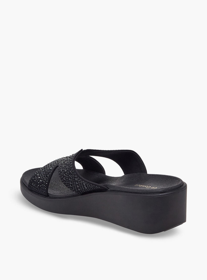 Le Confort Women Embellished Wedge Heel Comfort Sandals-women-shoes-sandals-heeled-image-5