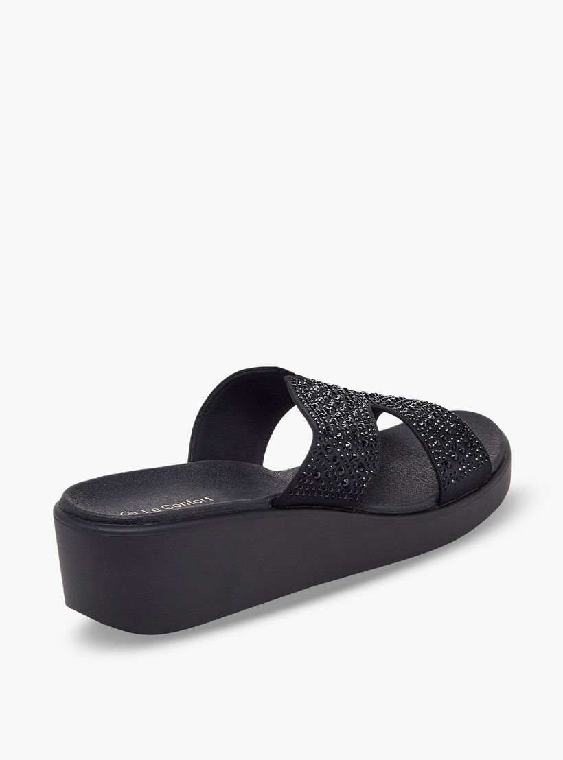 Le Confort Women Embellished Wedge Heel Comfort Sandals-women-shoes-sandals-heeled-image-6