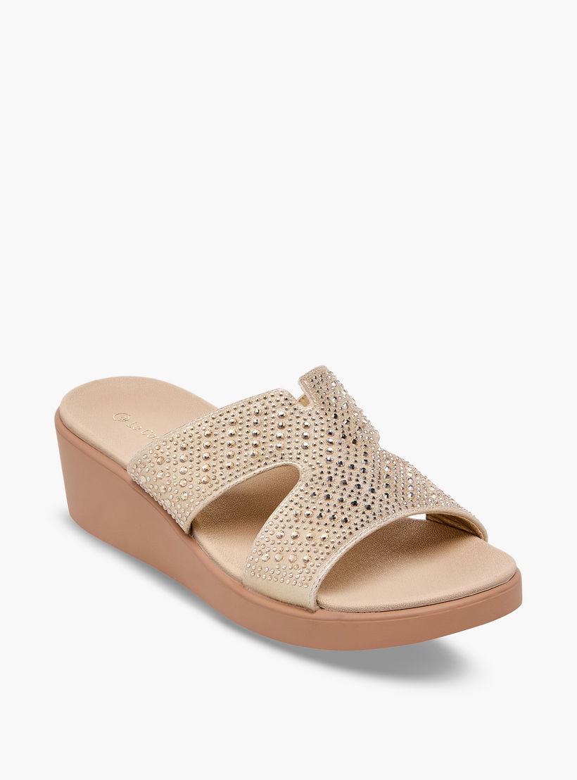 Le Confort Women Embellished Wedge Heel Comfort Sandals-women-shoes-sandals-heeled-image-2