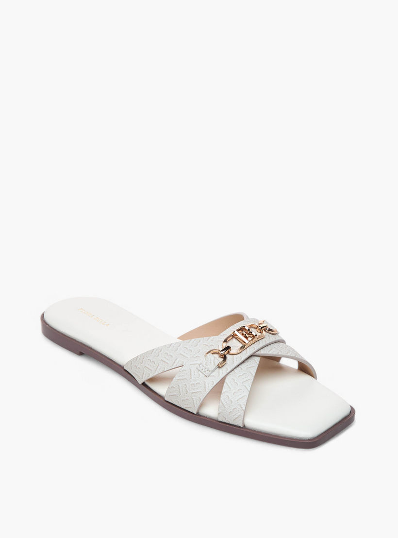 صندل مسطح سهل الارتداء بطبعات مونوجرام من فلورا بيلا-women-shoes-flats-sandals-image-2