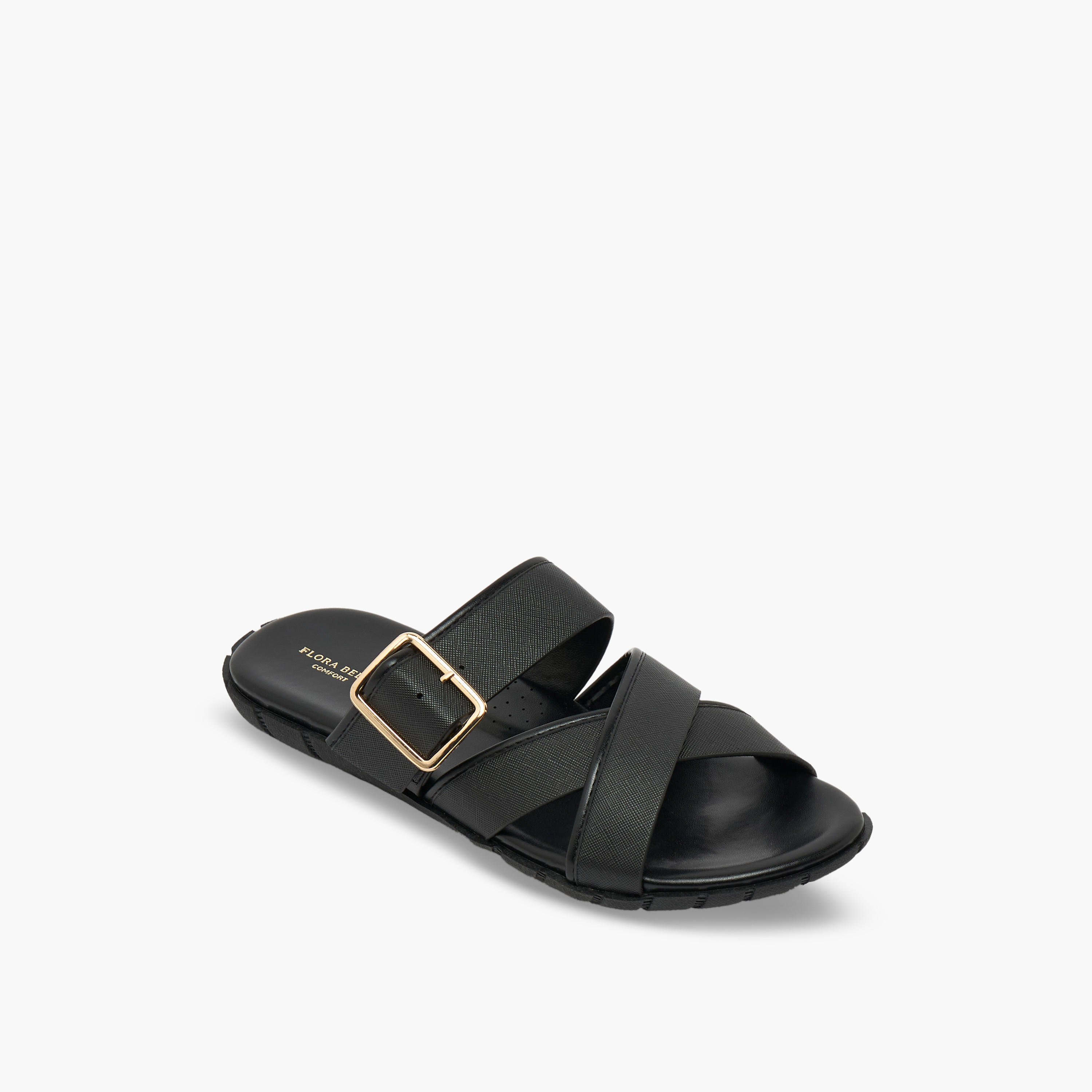 Flora Bella Women Buckle Accent Cross Strap Sandals-women-shoes-flats-sandals-image-2