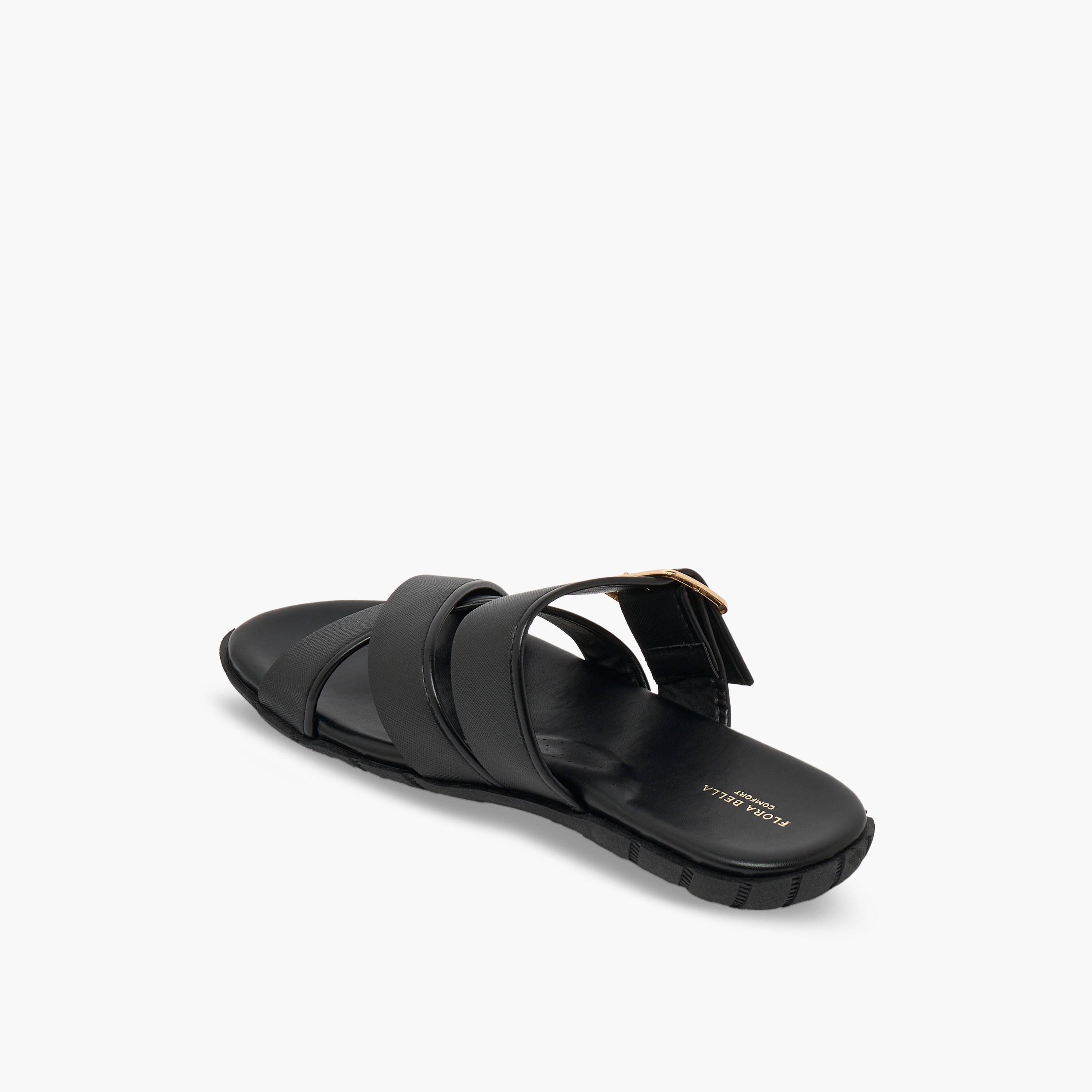 Flora Bella Women Buckle Accent Cross Strap Sandals-women-shoes-flats-sandals-image-5