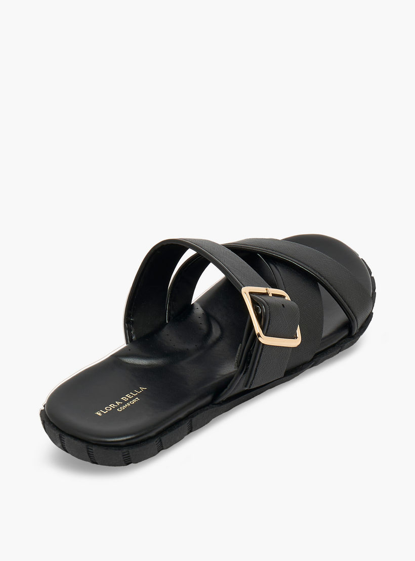 Flora Bella Women Buckle Accent Cross Strap Sandals-women-shoes-flats-sandals-image-6