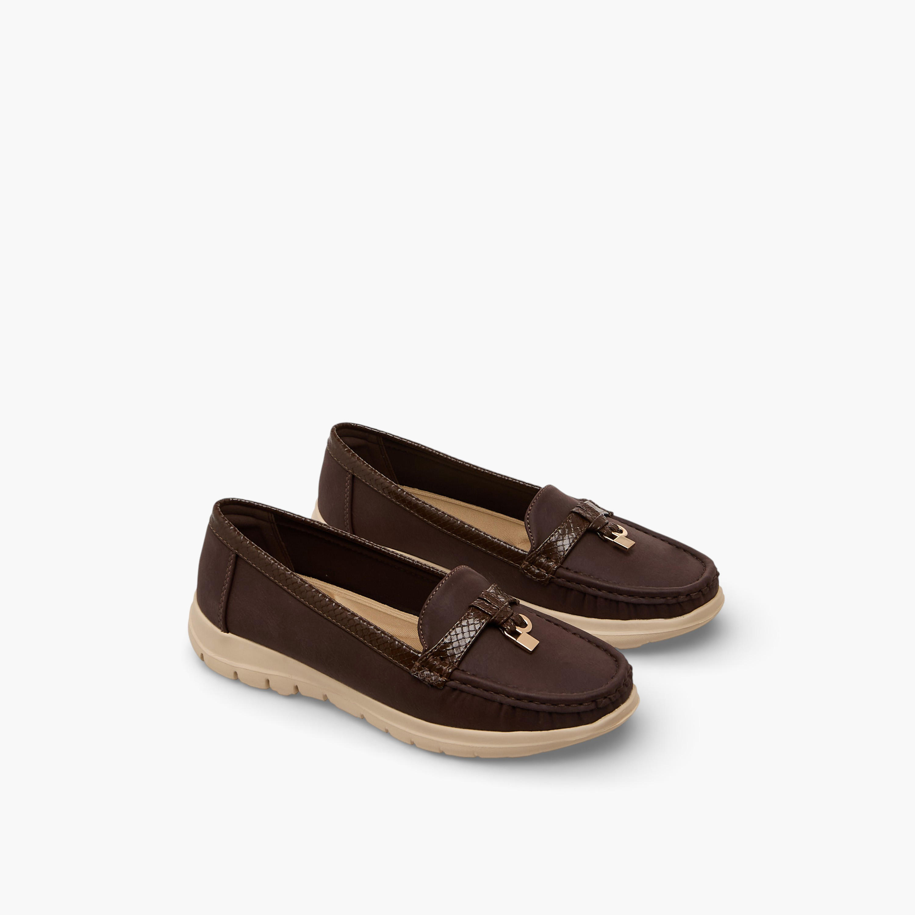 Le Confort Women Charm Detail Suede Loafers-women-shoes-loafersandmoccasins-image-1