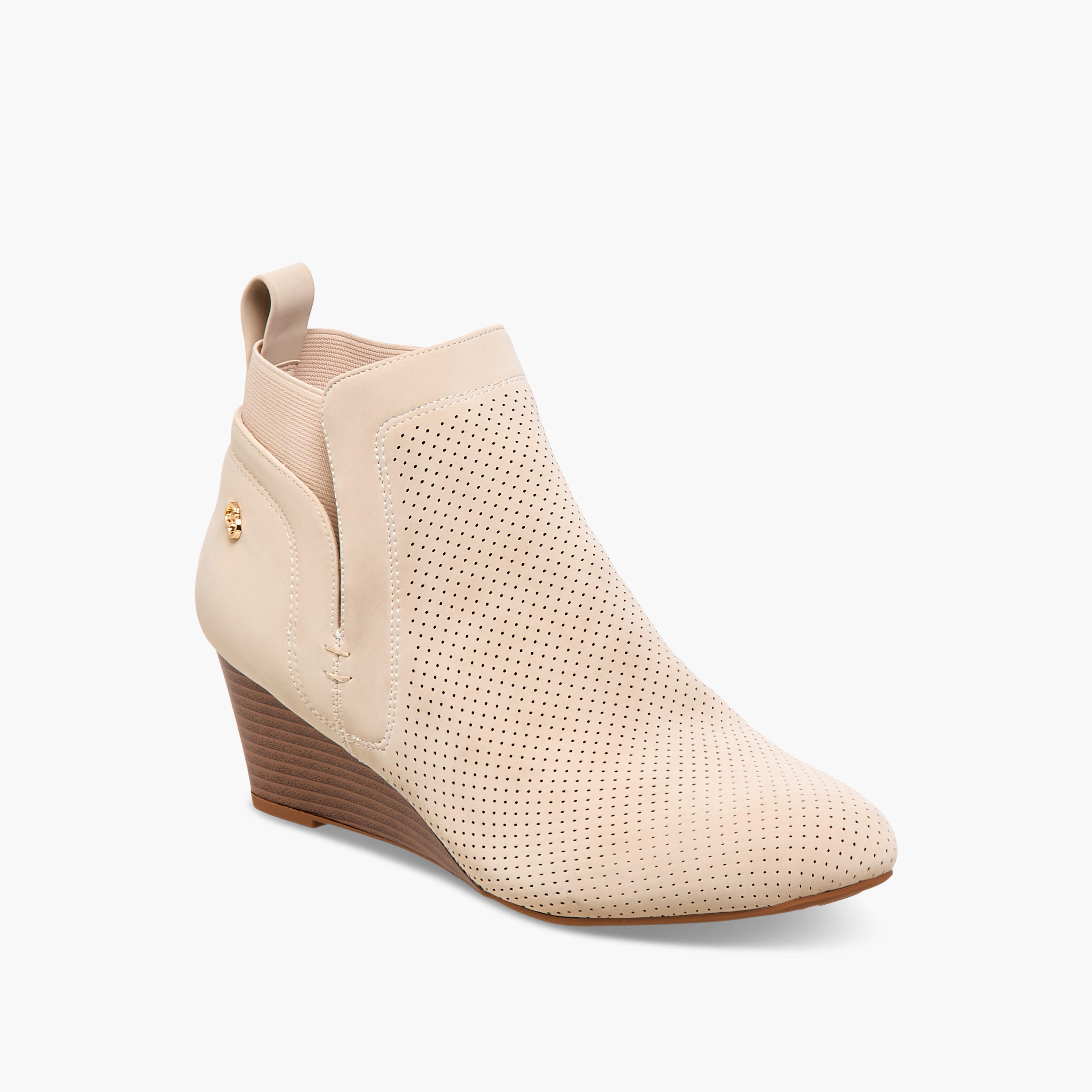 Celeste Women's Perforated Wedge Heel Ankle Boots-women-shoes-boots-image-2