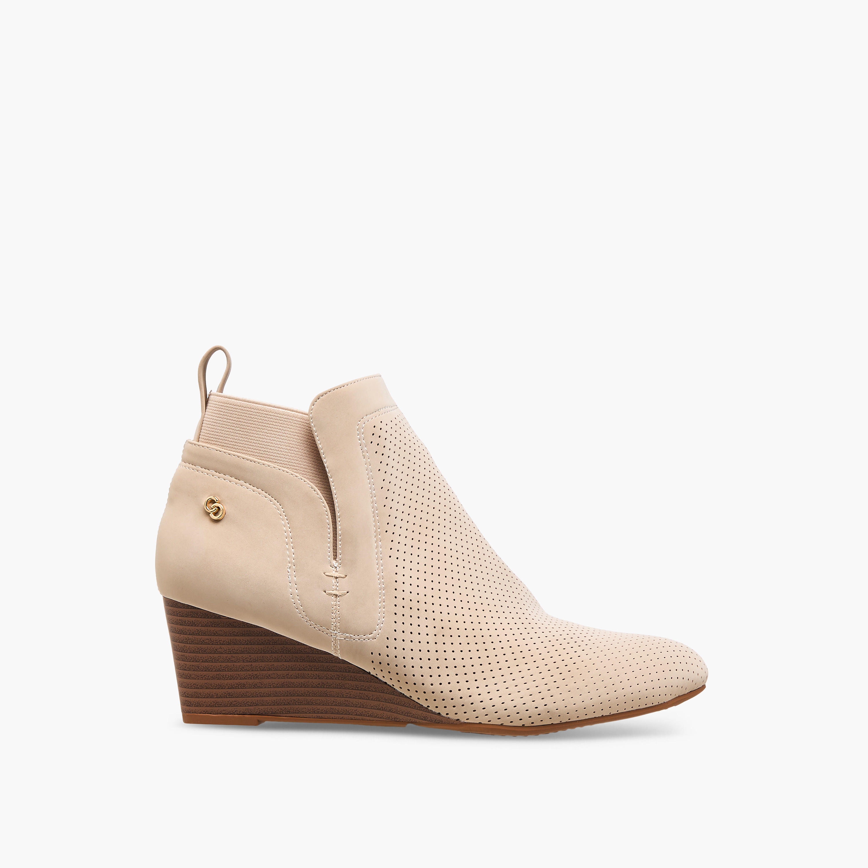 Celeste Women's Perforated Wedge Heel Ankle Boots-women-shoes-boots-image-3