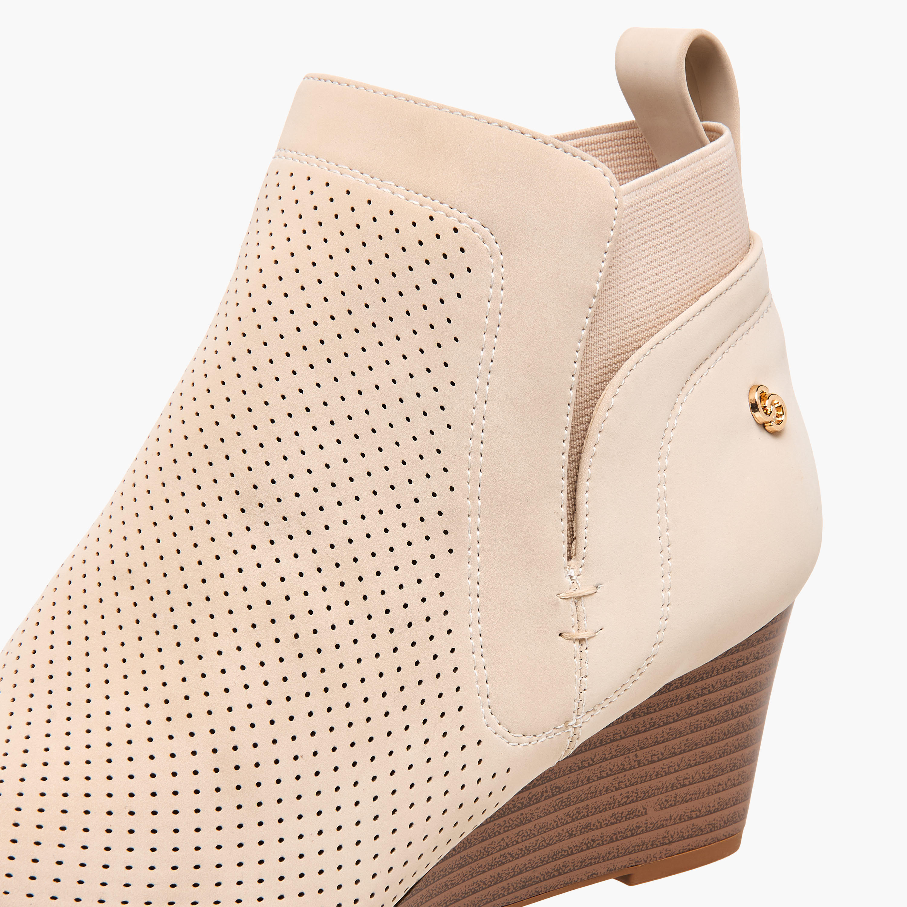 Celeste Women's Perforated Wedge Heel Ankle Boots-women-shoes-boots-image-4