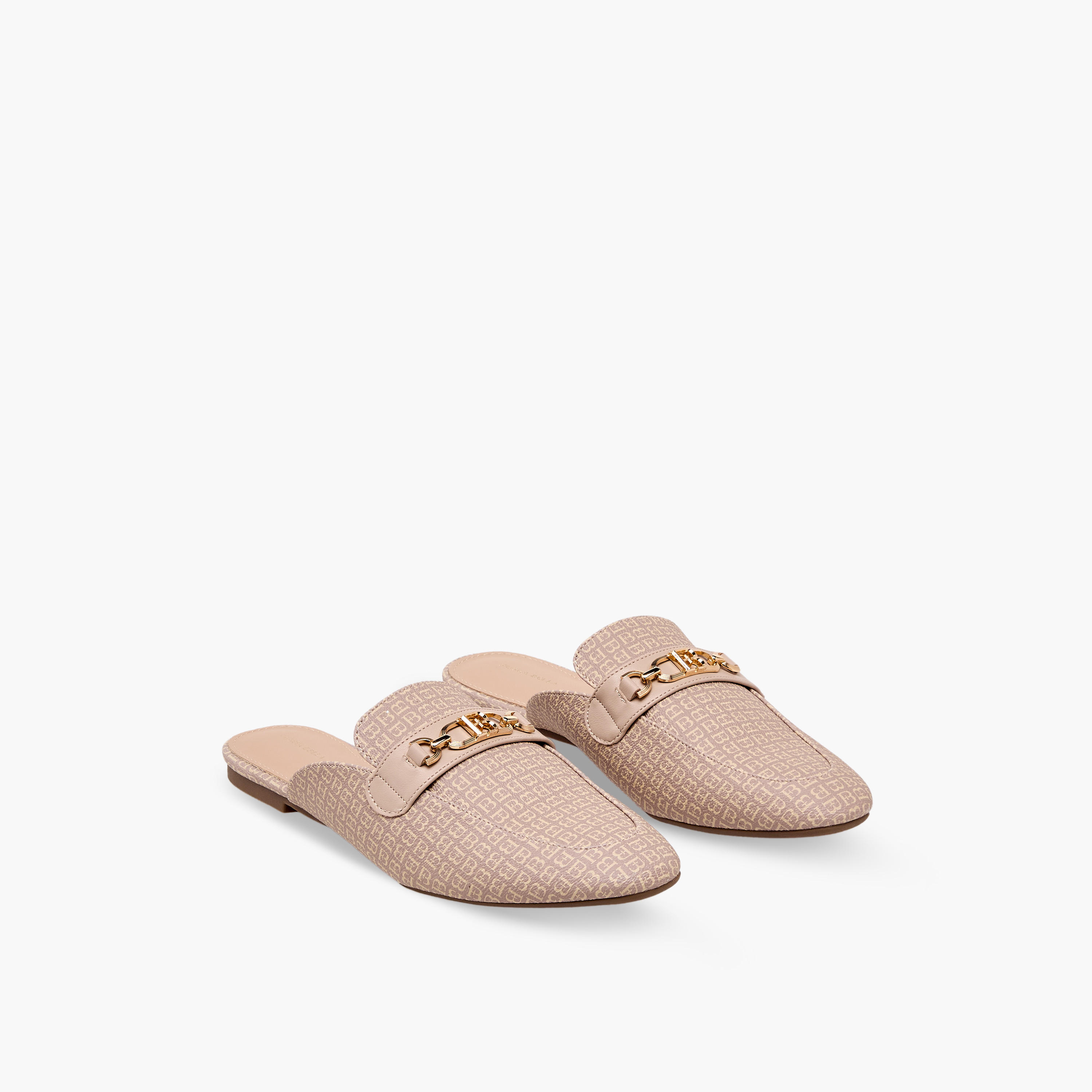 Flora Bella Women Monogram Print Mules-women-shoes-flats-mules-image-1