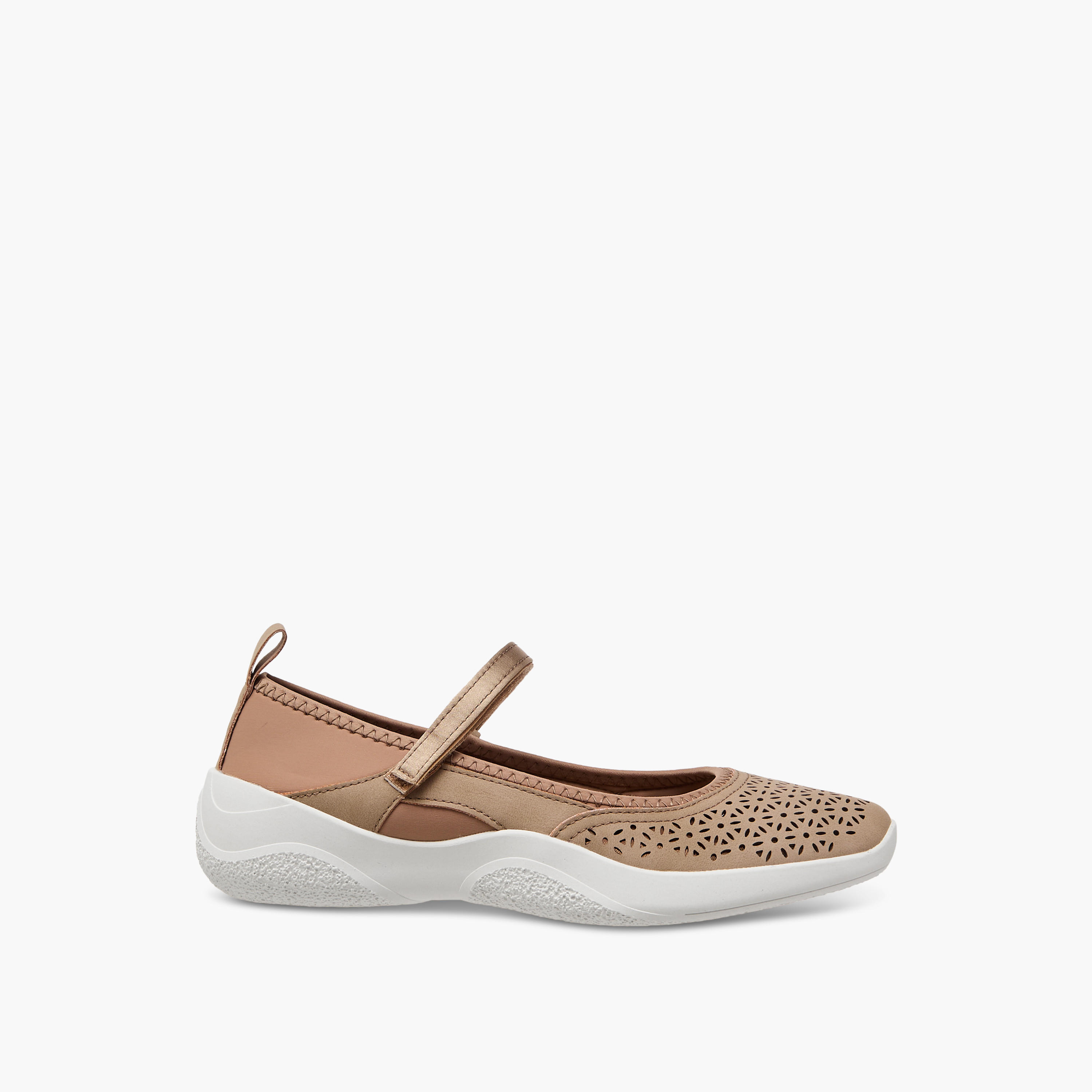 Le Confort Women Laser Cut Hook & Loop Mary Jane Shoes-women-shoes-ballerinas-image-3