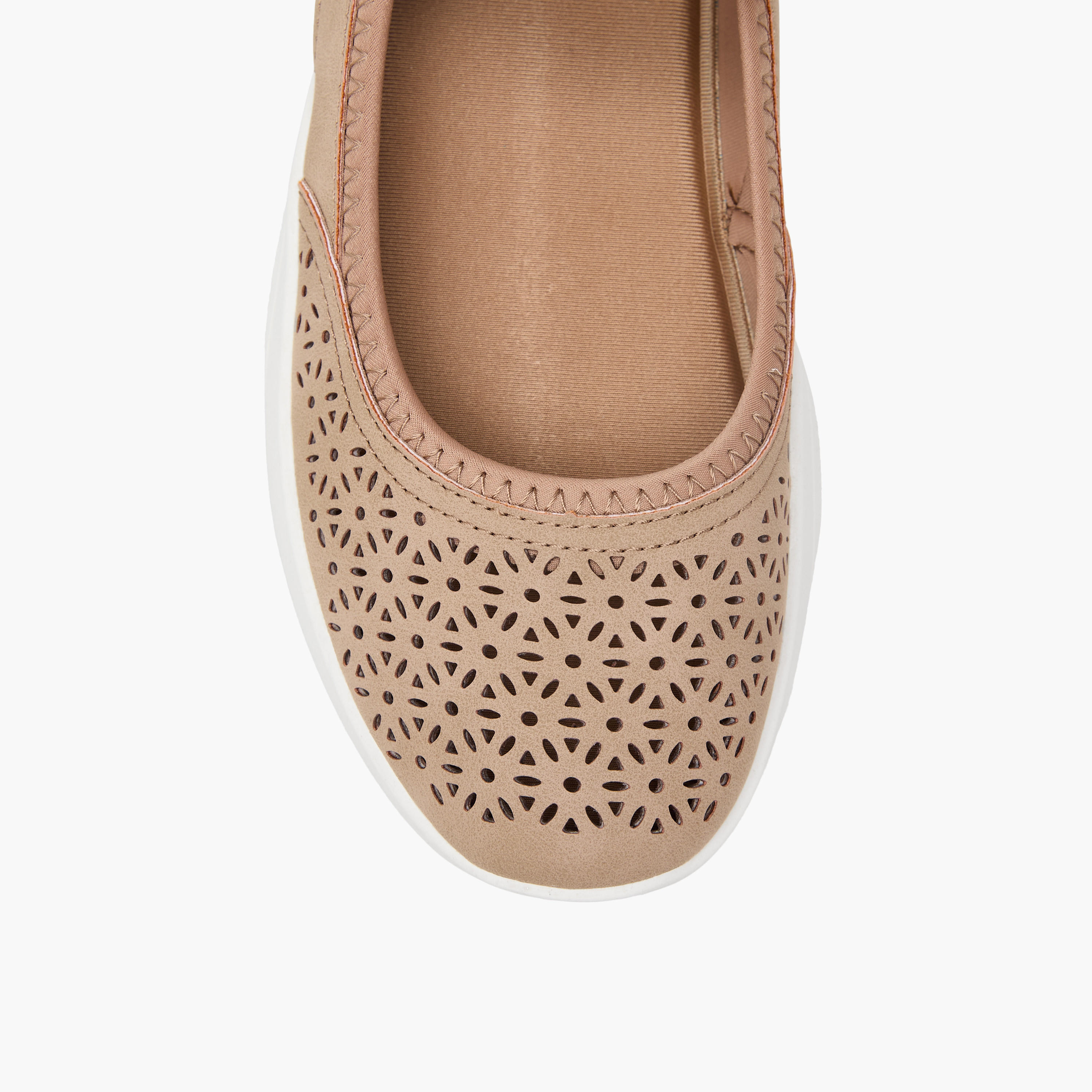 Le Confort Women Laser Cut Hook & Loop Mary Jane Shoes-women-shoes-ballerinas-image-4