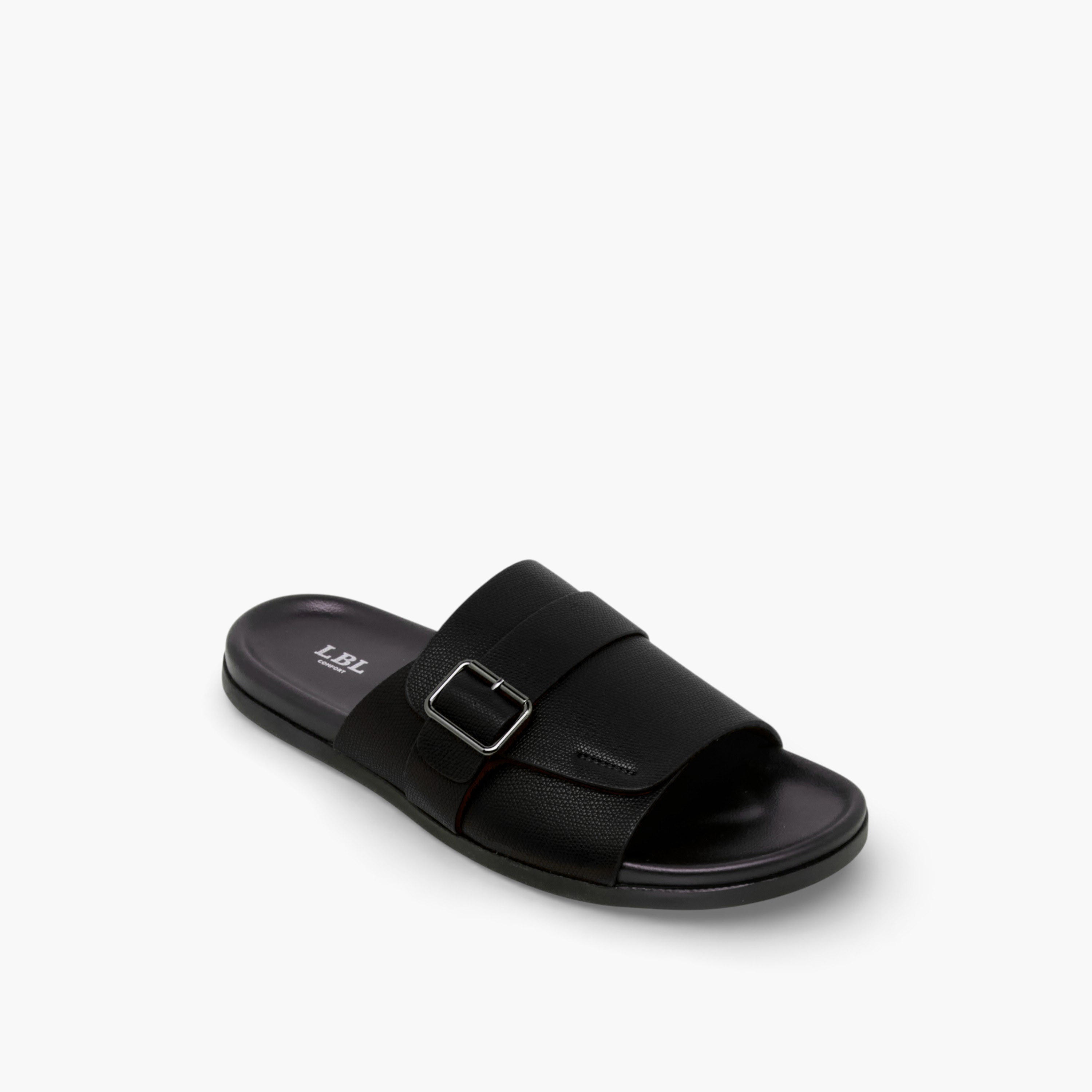 صندل رجالي مريح بتفاصيل إبزيم من إل بي إل بواسطة شو إكسبريس-men-shoes-sandals-image-2