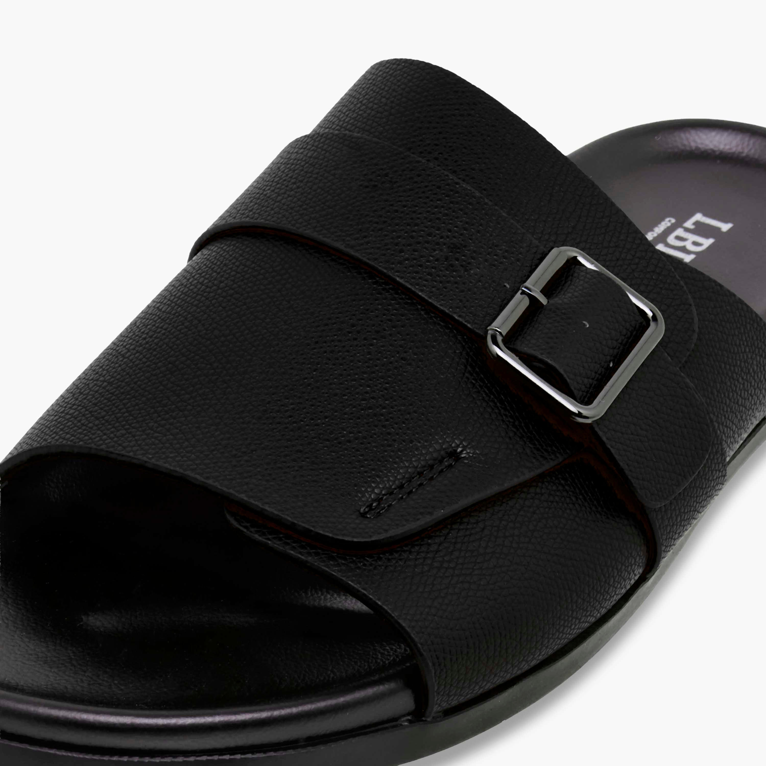صندل رجالي مريح بتفاصيل إبزيم من إل بي إل بواسطة شو إكسبريس-men-shoes-sandals-image-4