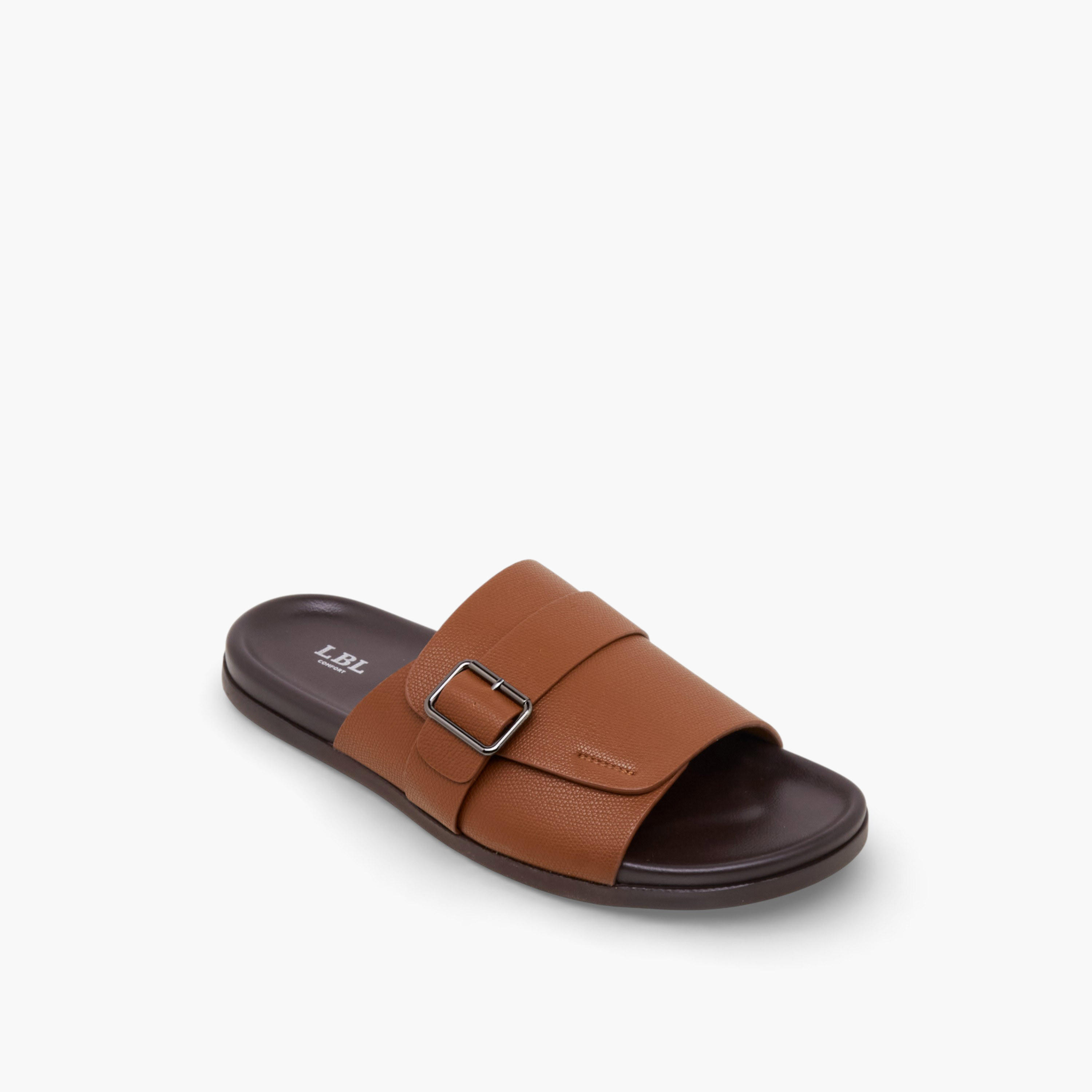 صندل رجالي مريح بتفاصيل إبزيم من إل بي إل بواسطة شو إكسبريس-men-shoes-sandals-image-2