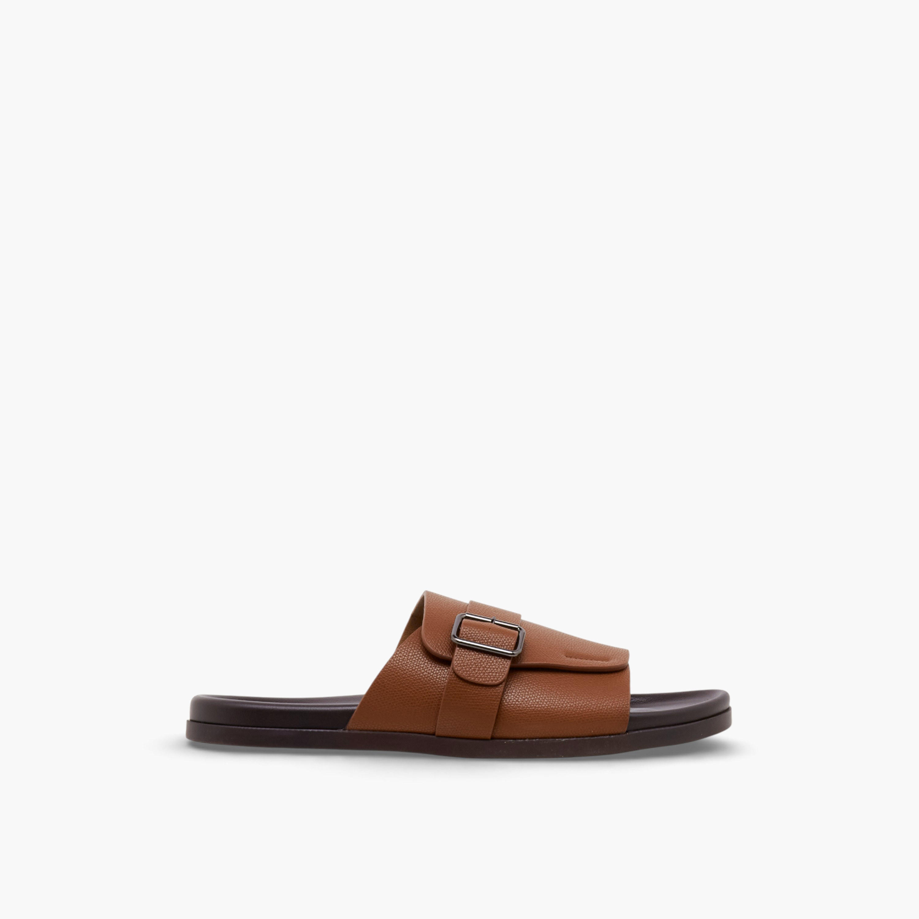 صندل رجالي مريح بتفاصيل إبزيم من إل بي إل بواسطة شو إكسبريس-men-shoes-sandals-image-3