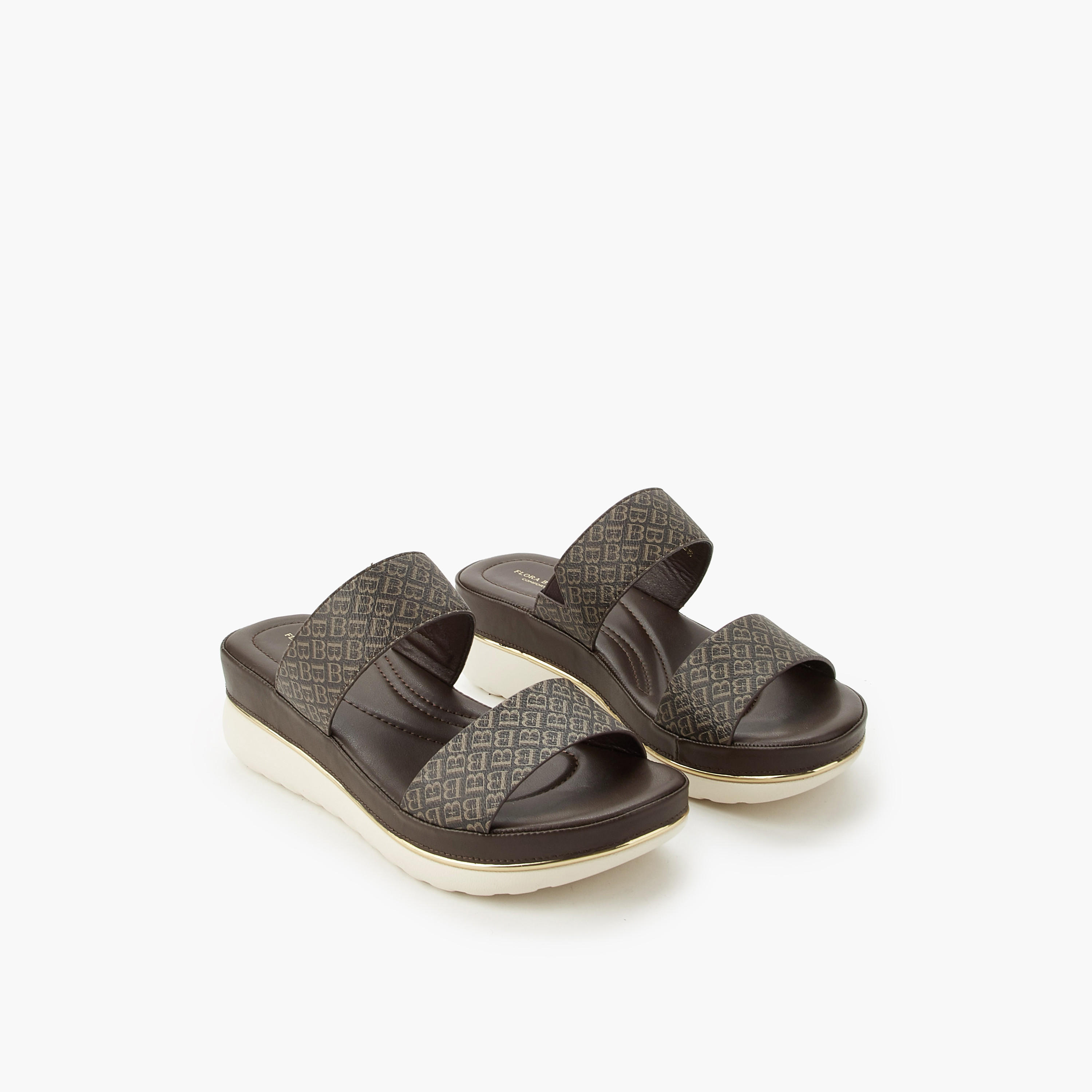 Flora Bella Women Monogram Print Wedge Sandals-women-shoes-flats-sandals-image-1