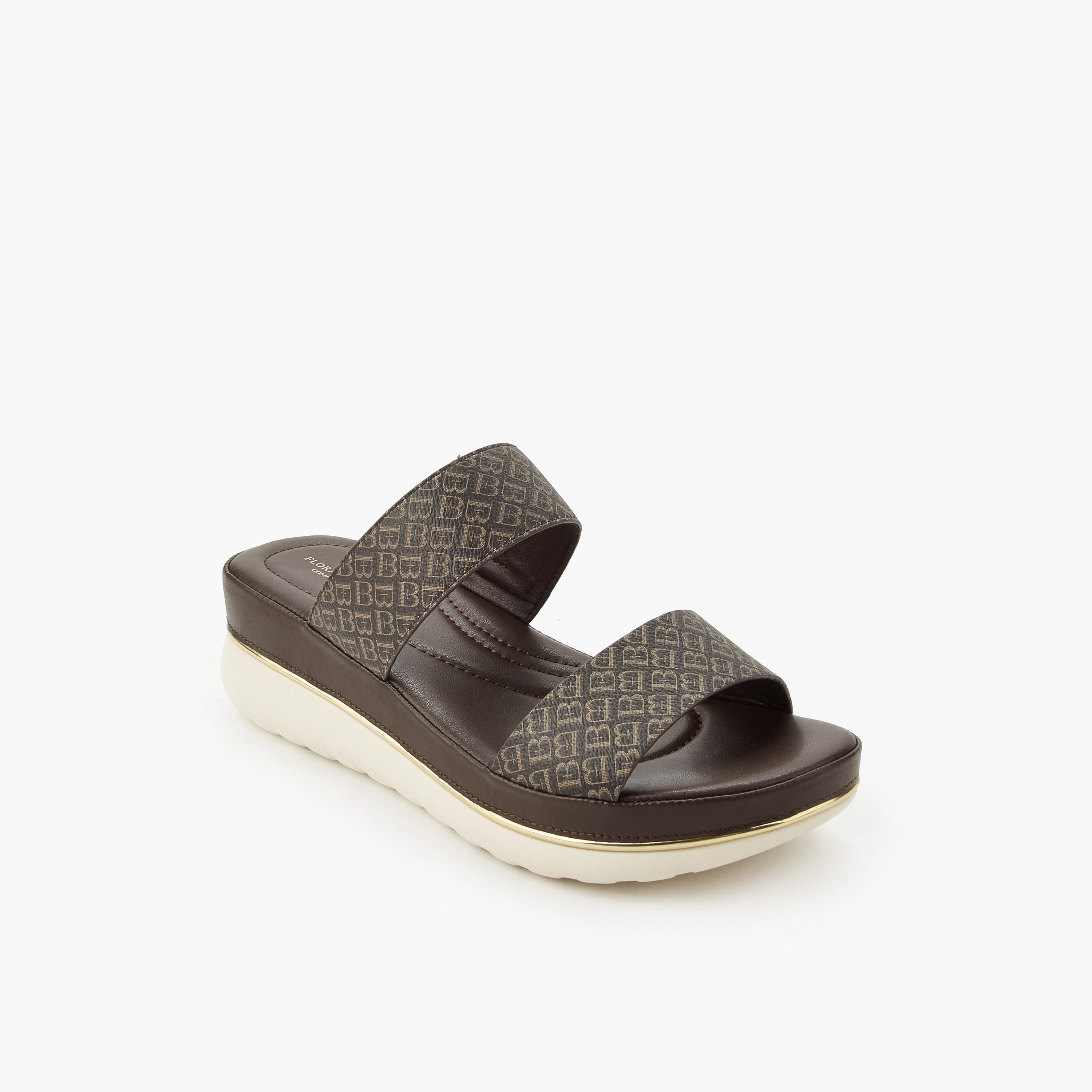 Flora Bella Women Monogram Print Wedge Sandals-women-shoes-flats-sandals-image-2