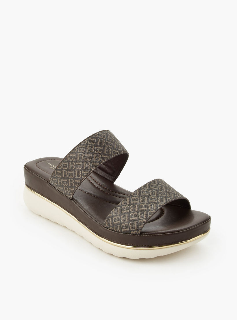 Flora Bella Women Monogram Print Wedge Sandals-women-shoes-flats-sandals-image-2