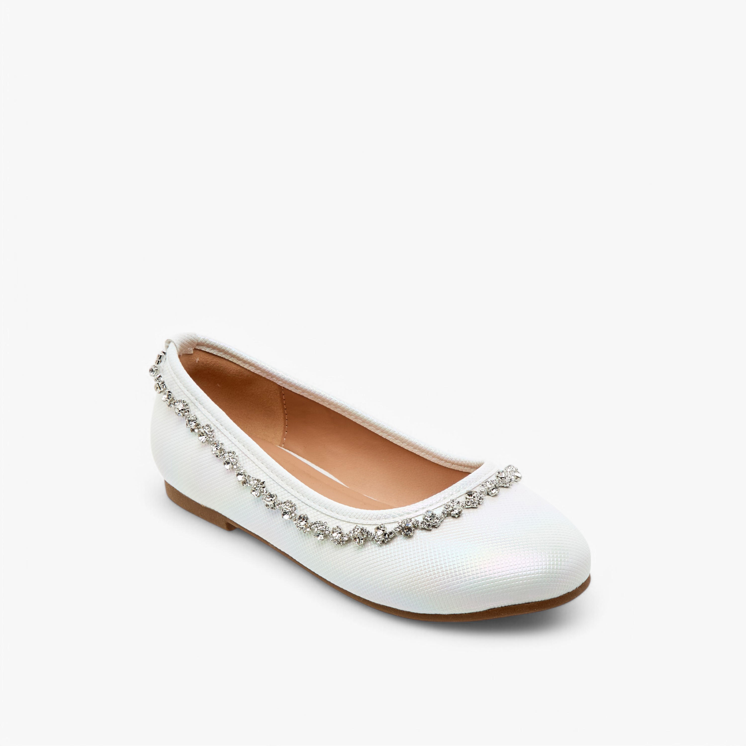 حذاء باليرينا سهل الارتداء بزينة أحجار للبنات من سيليست-girls-shoes-ballerinas-image-2