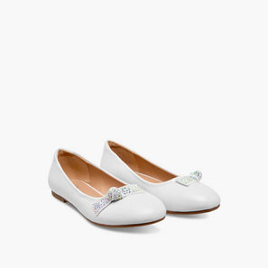 Celeste Women's Studded Bow Detail Slip-On Ballerina Shoes-girls-shoes-ballerinas-image-1