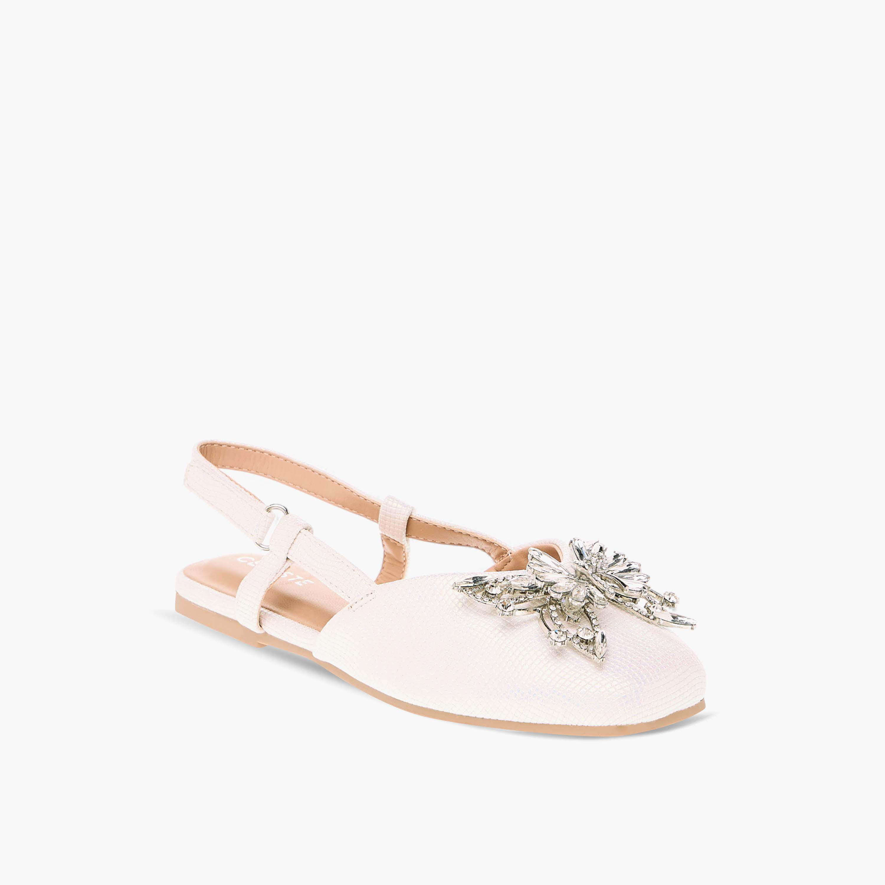 Celeste Girls' Butterfly Embellished Sandals with Hook and Loop Closure-girls-shoes-sandals-image-2
