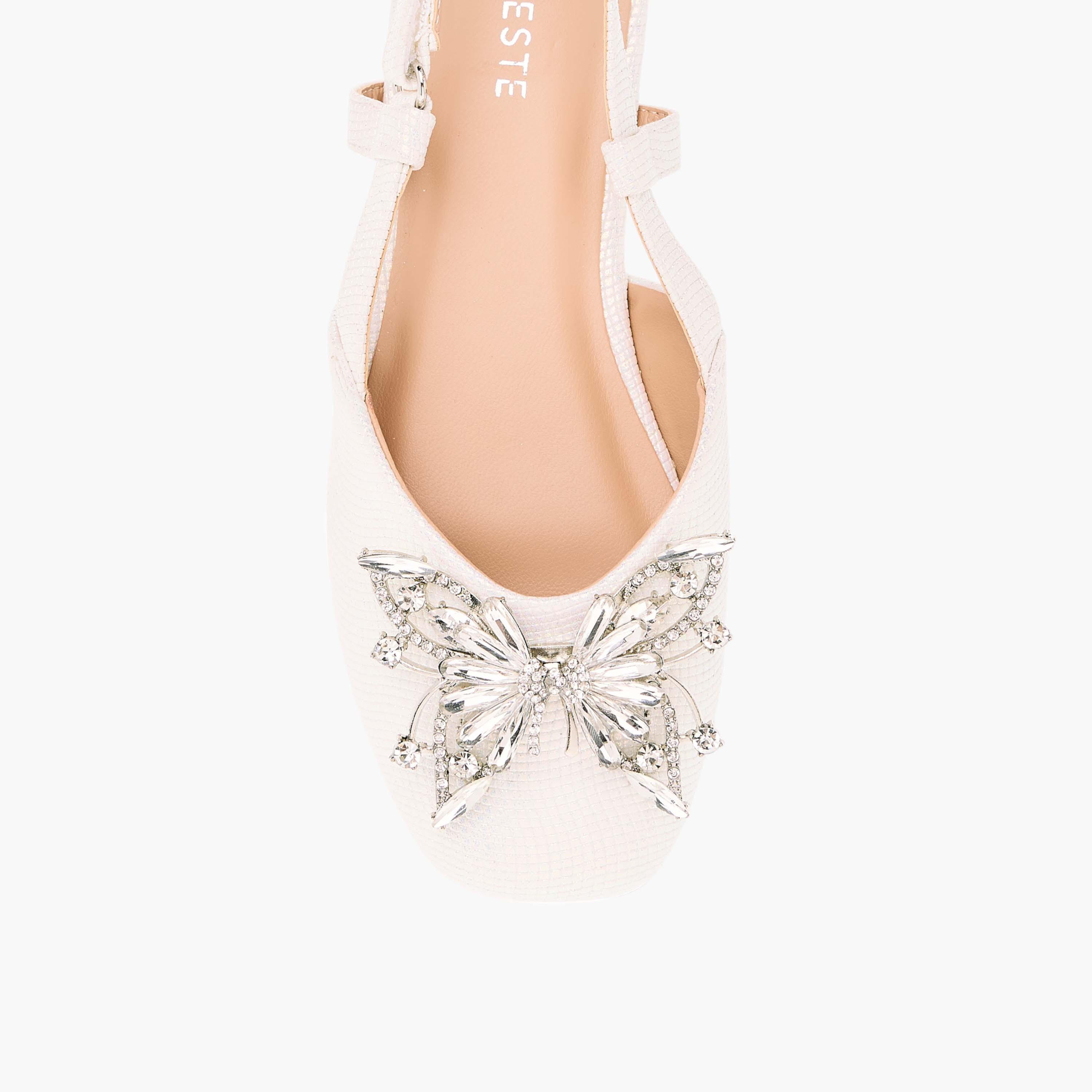 Celeste Girls' Butterfly Embellished Sandals with Hook and Loop Closure-girls-shoes-sandals-image-4