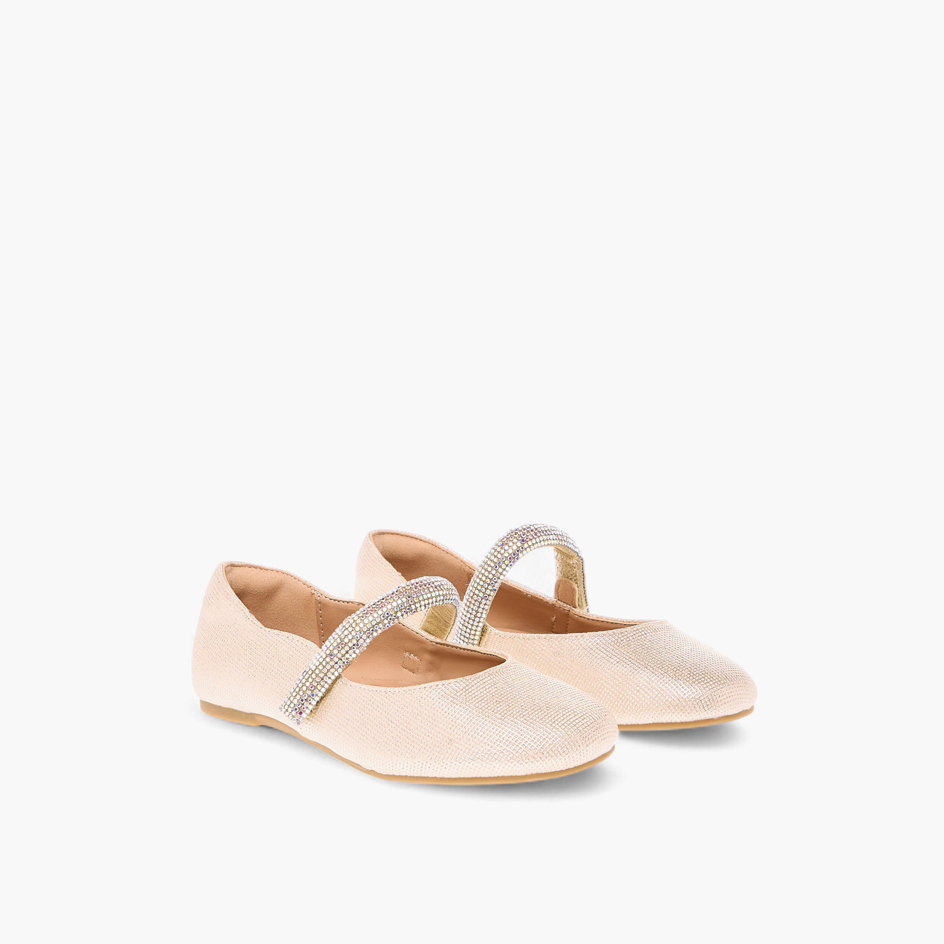 حذاء باليرينا مزين بشريط إغلاق لاصق للبنات من سيليست-girls-shoes-maryjanes-image-1