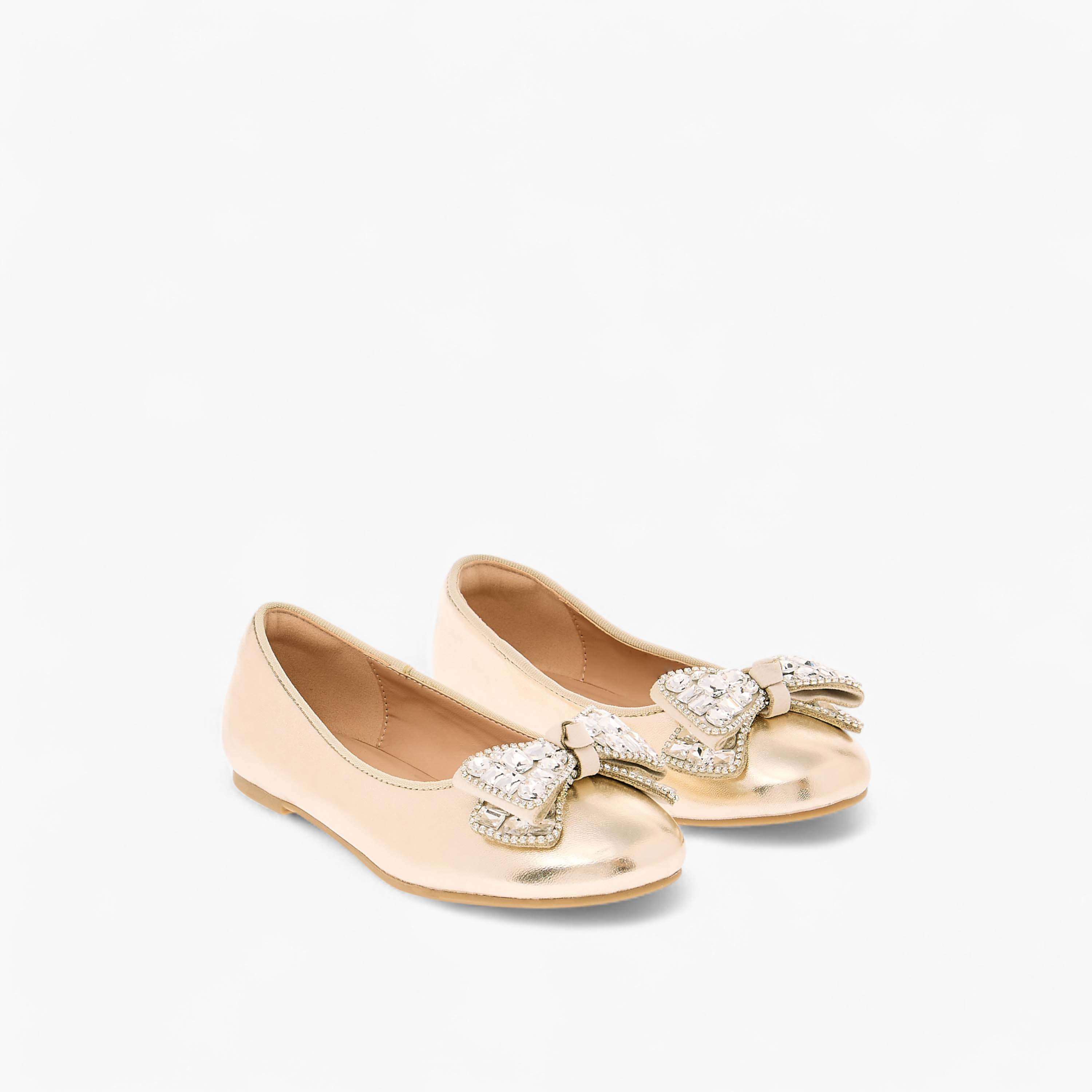 حذاء باليرينا مزين بزخارف فيونكة للبنات من سيليست-girls-shoes-ballerinas-image-1