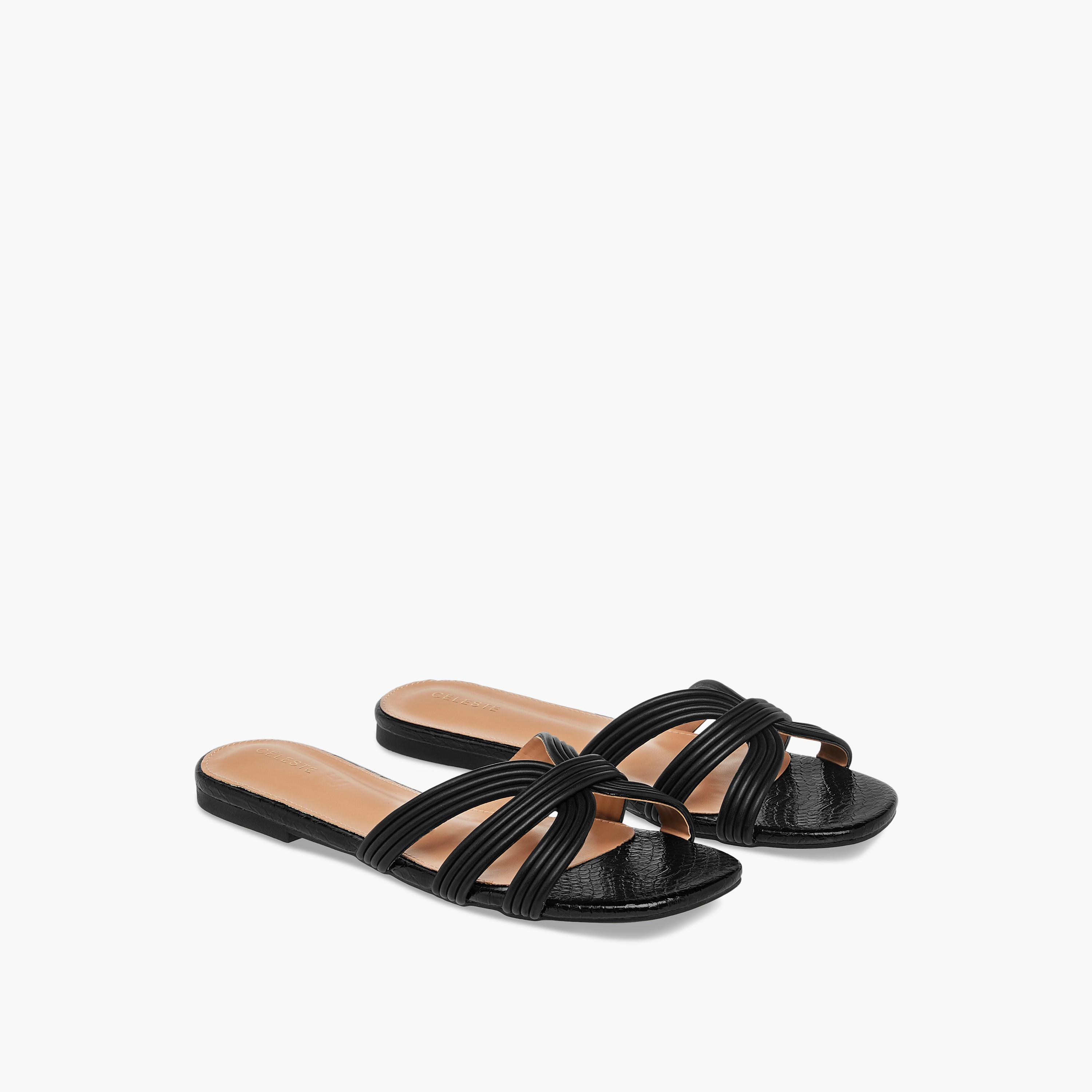 صندل مسطح سهل الارتداء بارز الملمس للنساء من سيليست-women-shoes-flats-sandals-image-1