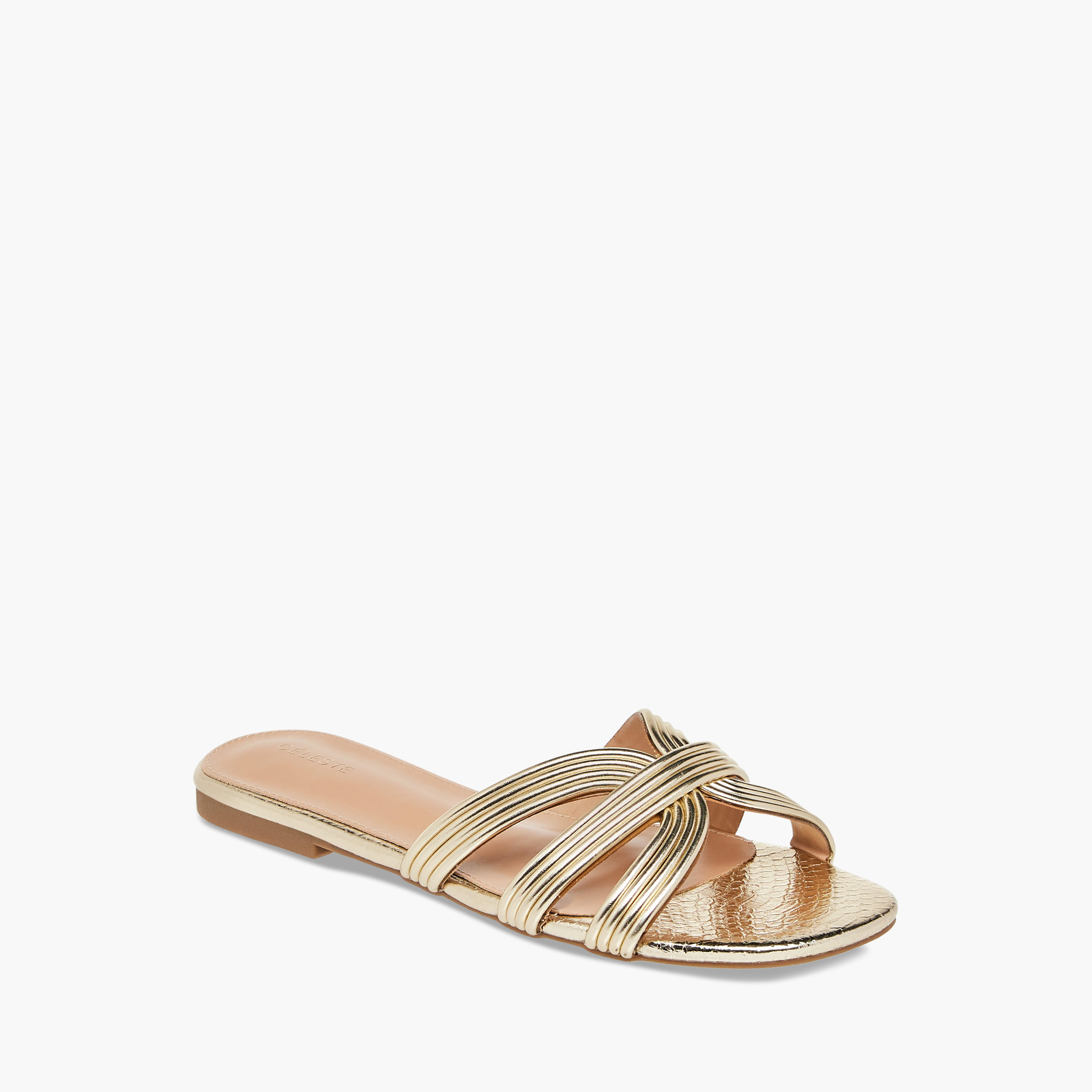 صندل مسطح سهل الارتداء بارز الملمس للنساء من سيليست-women-shoes-flats-sandals-image-2