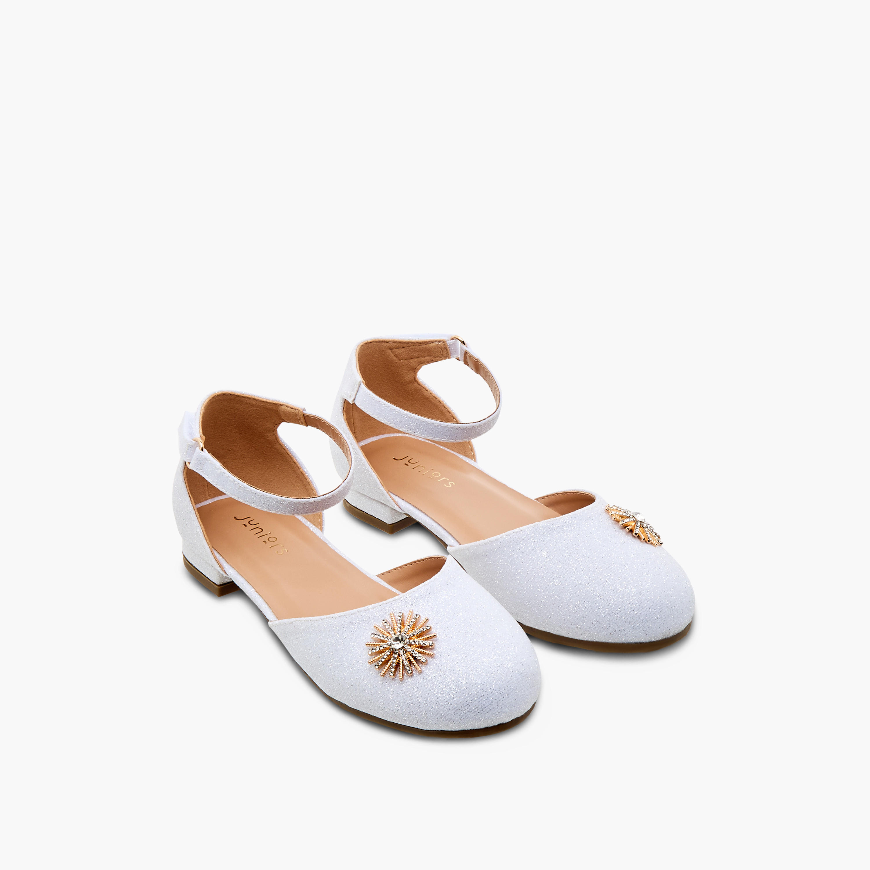 حذاء باليرينا مزين بشريط إغلاق لاصق من جونيورز-girls-shoes-sandals-image-1