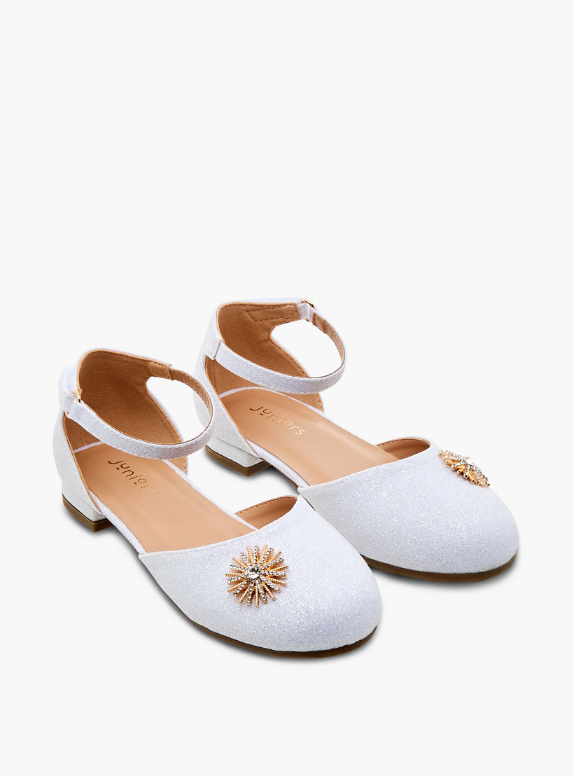 حذاء باليرينا مزين بشريط إغلاق لاصق من جونيورز-girls-shoes-sandals-image-1