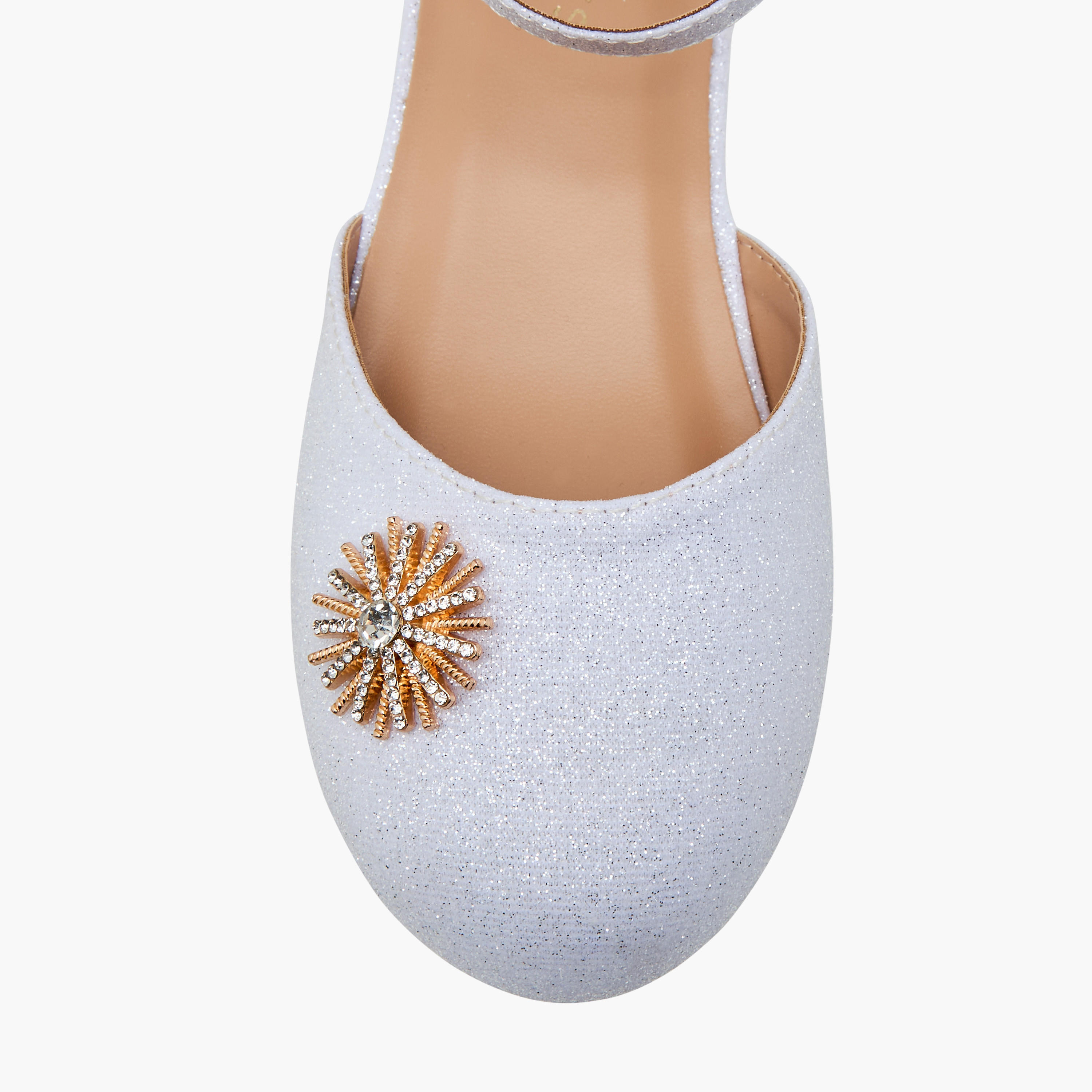 حذاء باليرينا مزين بشريط إغلاق لاصق من جونيورز-girls-shoes-sandals-image-4